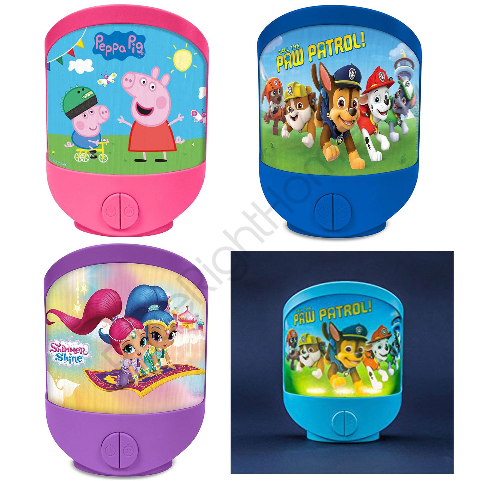 OFFICIAL PEPPA PIG LENTICULAR MULTI FUNCTION NIGHT LIGHT KIDS BEDROOM LIGHTNING