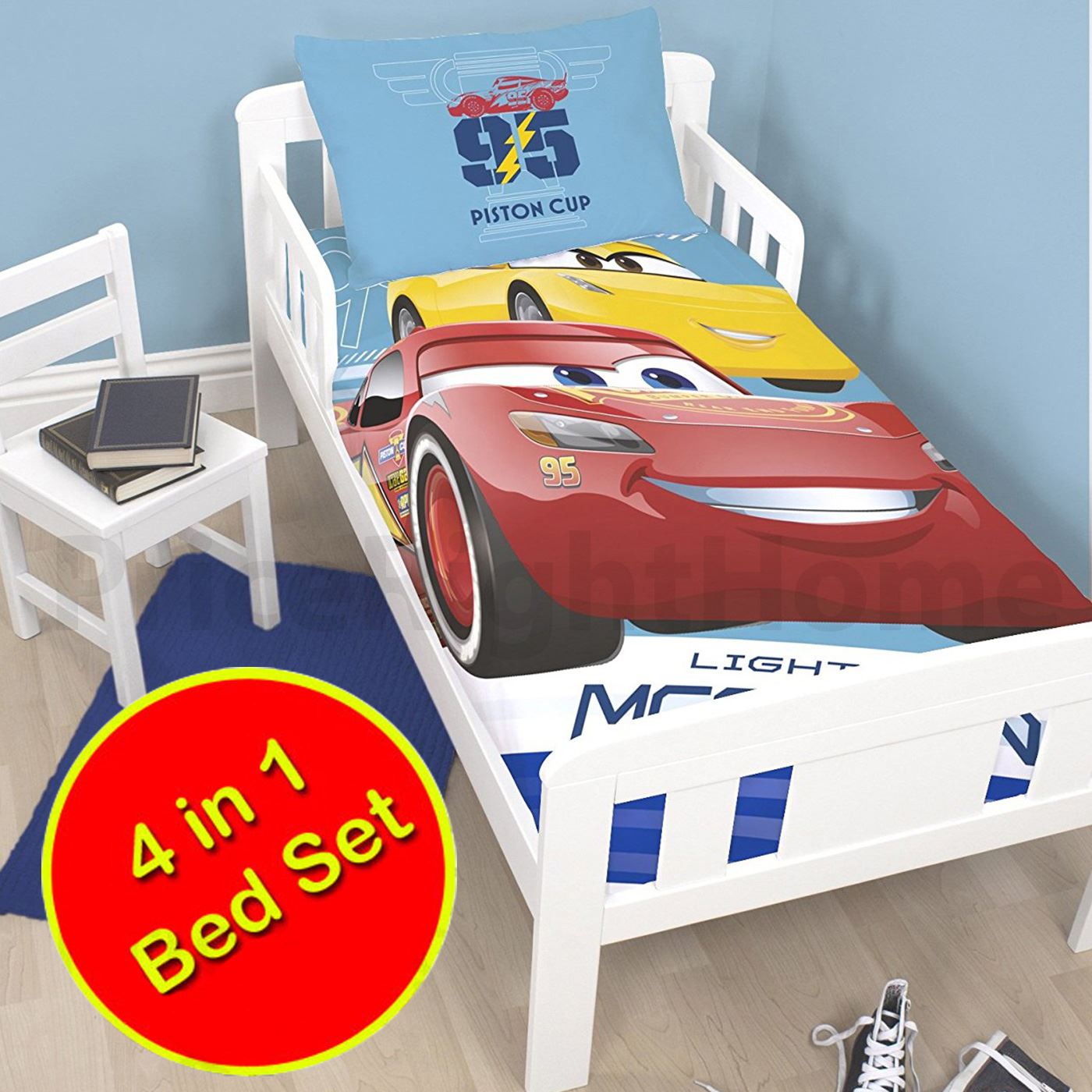 DISNEY CARS - DUVET COVERS SINGLE, DOUBLE & JUNIOR BEDDING / FITTED SHEET - Picture 5 of 29