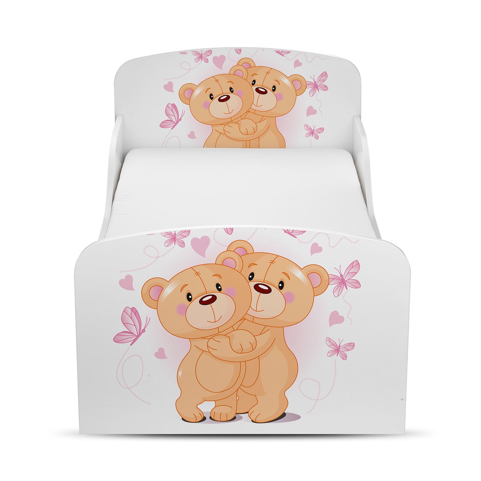 TODDLER BED KIDS COTBED JUNIOR BOYS GIRLS BEDROOM NURSERY - WHITE | MULTI - Picture 50 of 52
