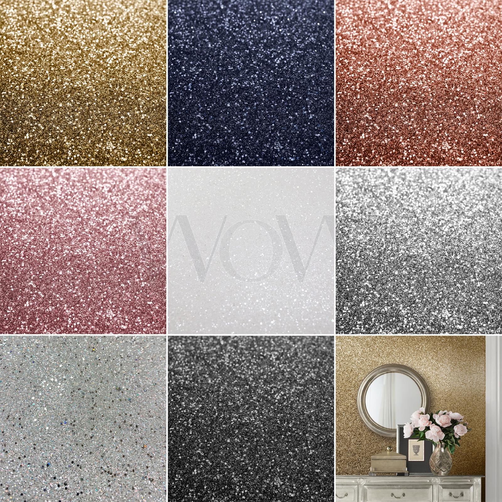 Muriva Oriah Glitter Wallpaper 6 Meters Textured High Shine Sparkle