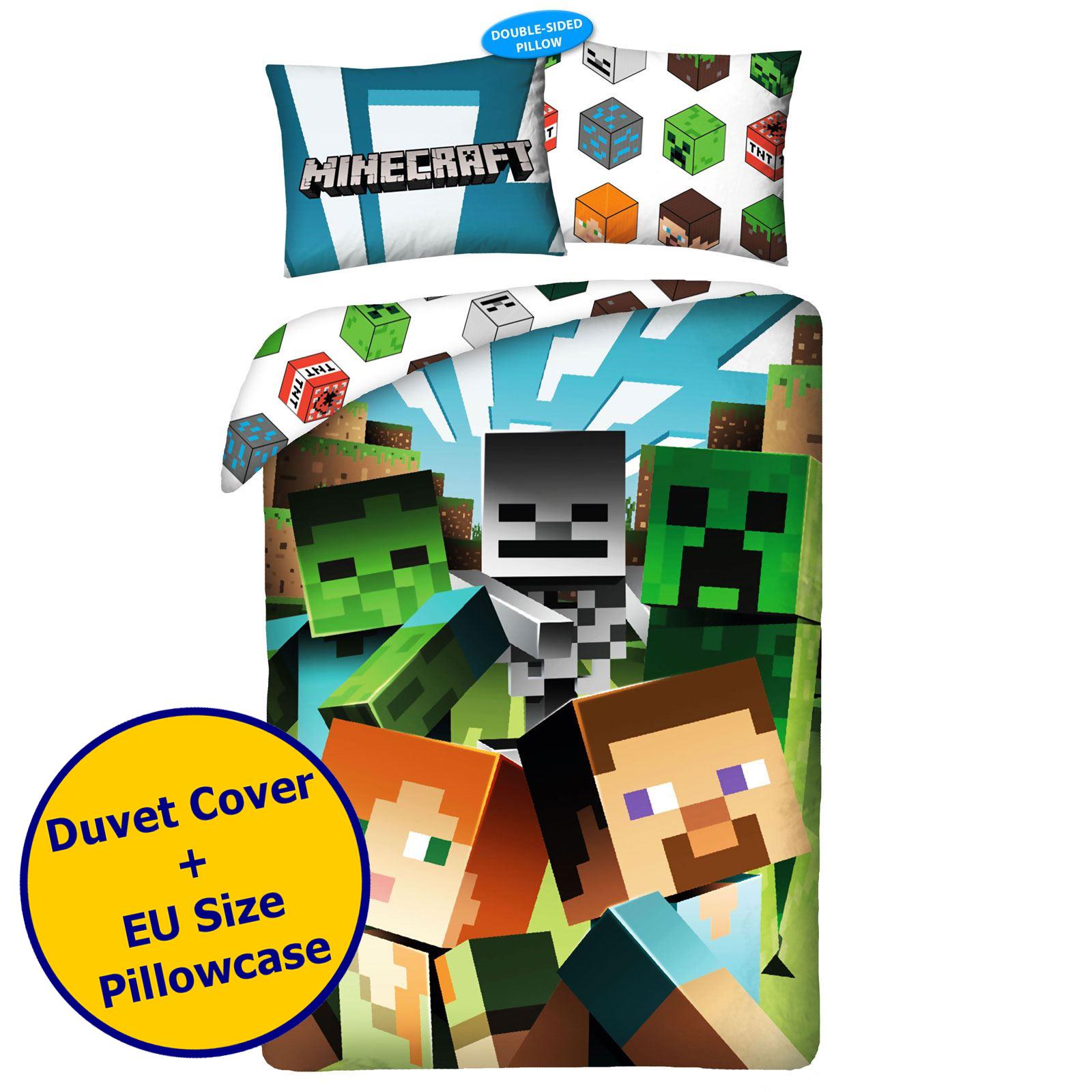 Minecraft Chase Single Bedding Set Reversible Childrens Duvet Cover