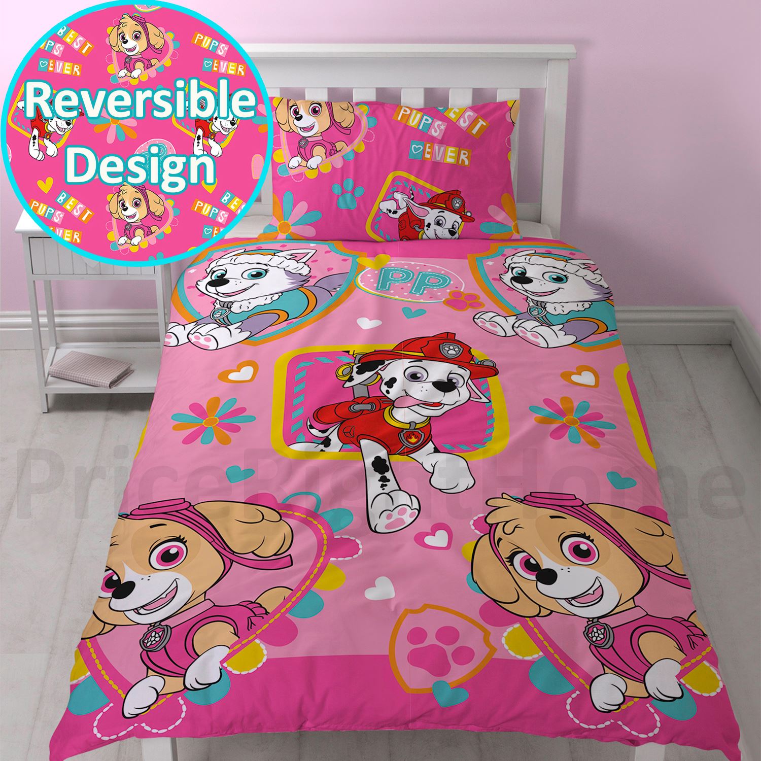 PAW PATROL OFFICIAL DUVET COVER SETS BEDROOM BEDDING BOYS GIRLS