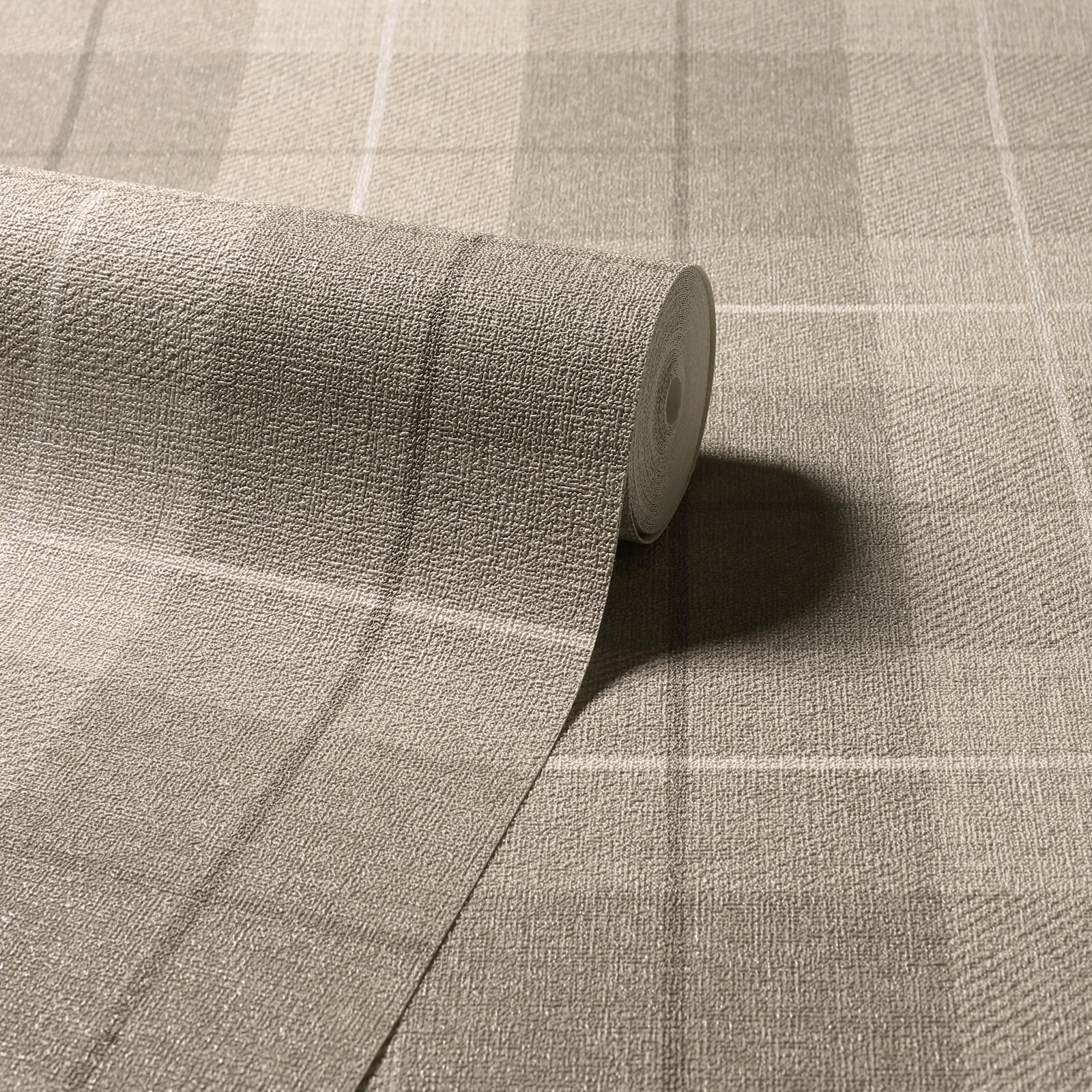 Arthouse Country Plain & Tartan Wallpaper Textured Hessian Check