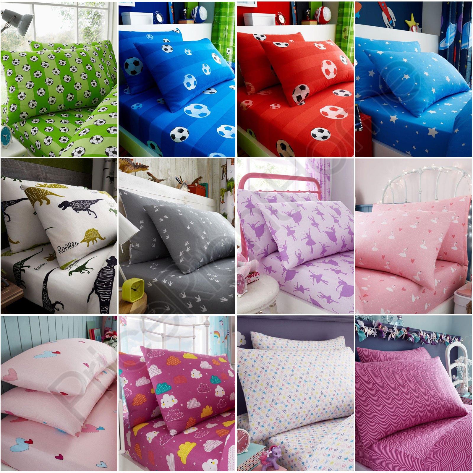 Detalles de Niños Sábana Bajera Y Funda de Almohada Sets Niña Football Unicornio Espacio Detalles de Niños Sábana Bajera Y Funda de Almohada Sets Niña Football Unicornio Espacio