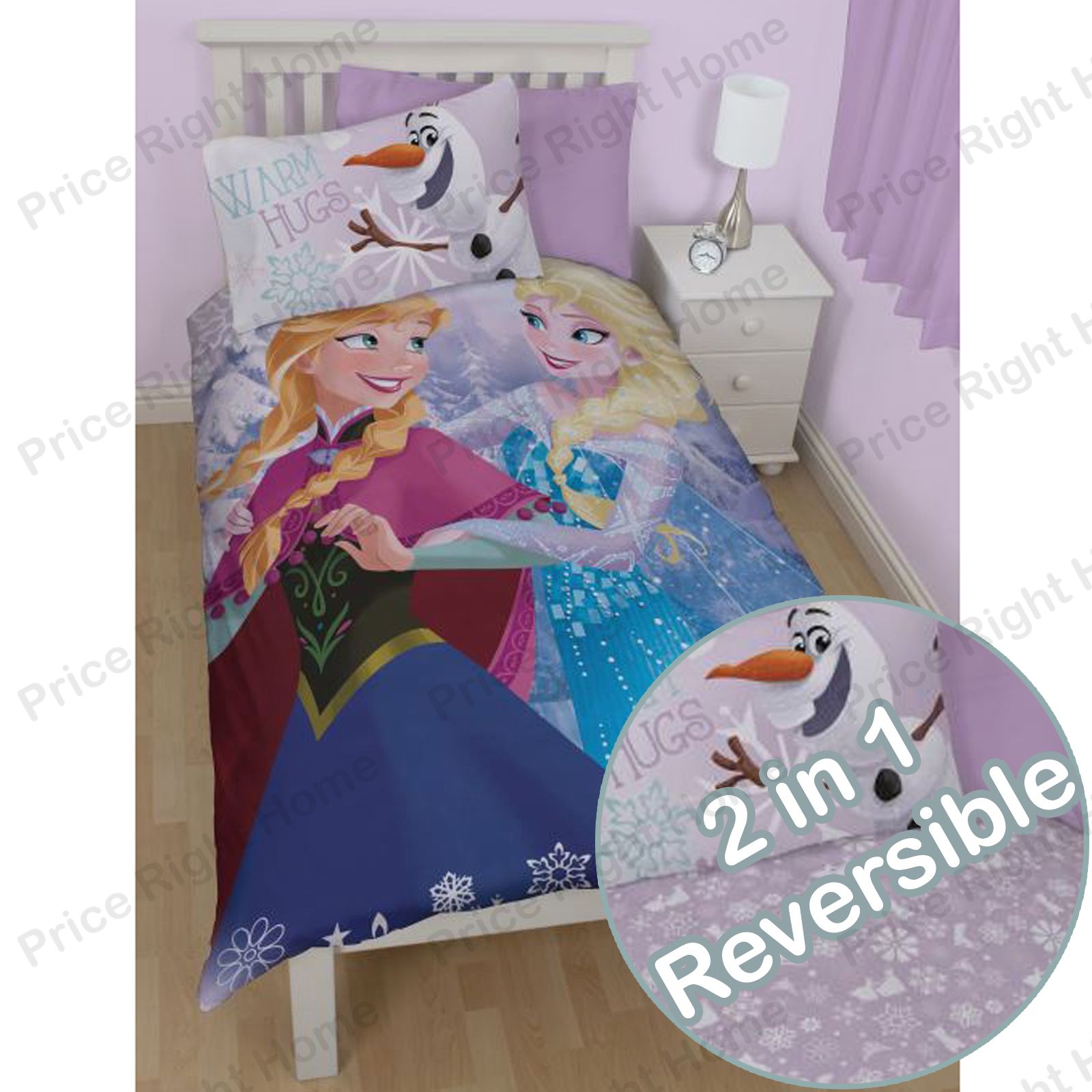 DISNEY FROZEN DUVET QUILT COVERS BEDDING JUNIOR SINGLE DOUBLE ANNA ELSA