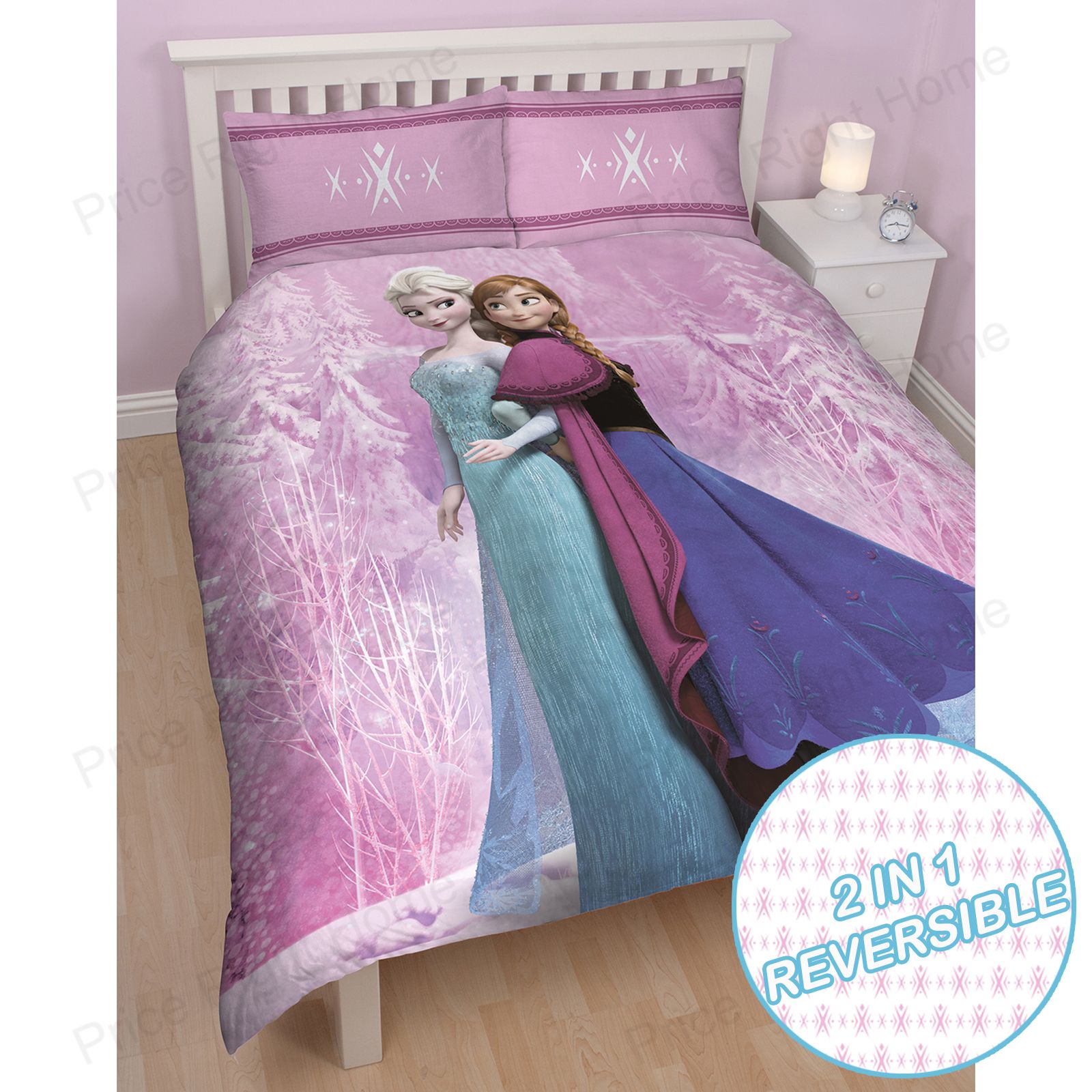 DISNEY FROZEN DUVET QUILT COVERS BEDDING JUNIOR SINGLE DOUBLE ANNA ELSA