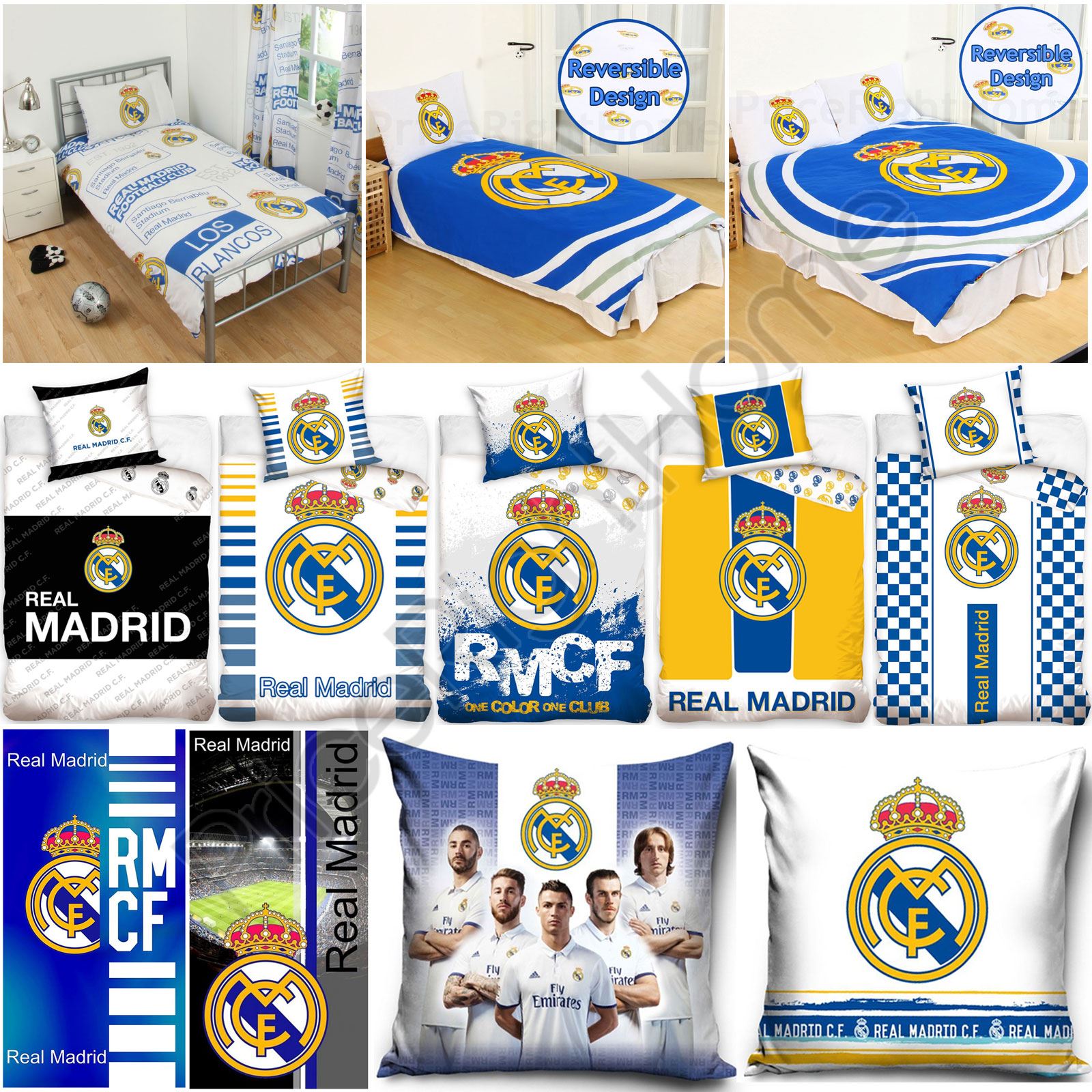 Bolsa de deporte y toalla de ba/ño de f/útbol rainbowFUN.de Real Madrid 1902