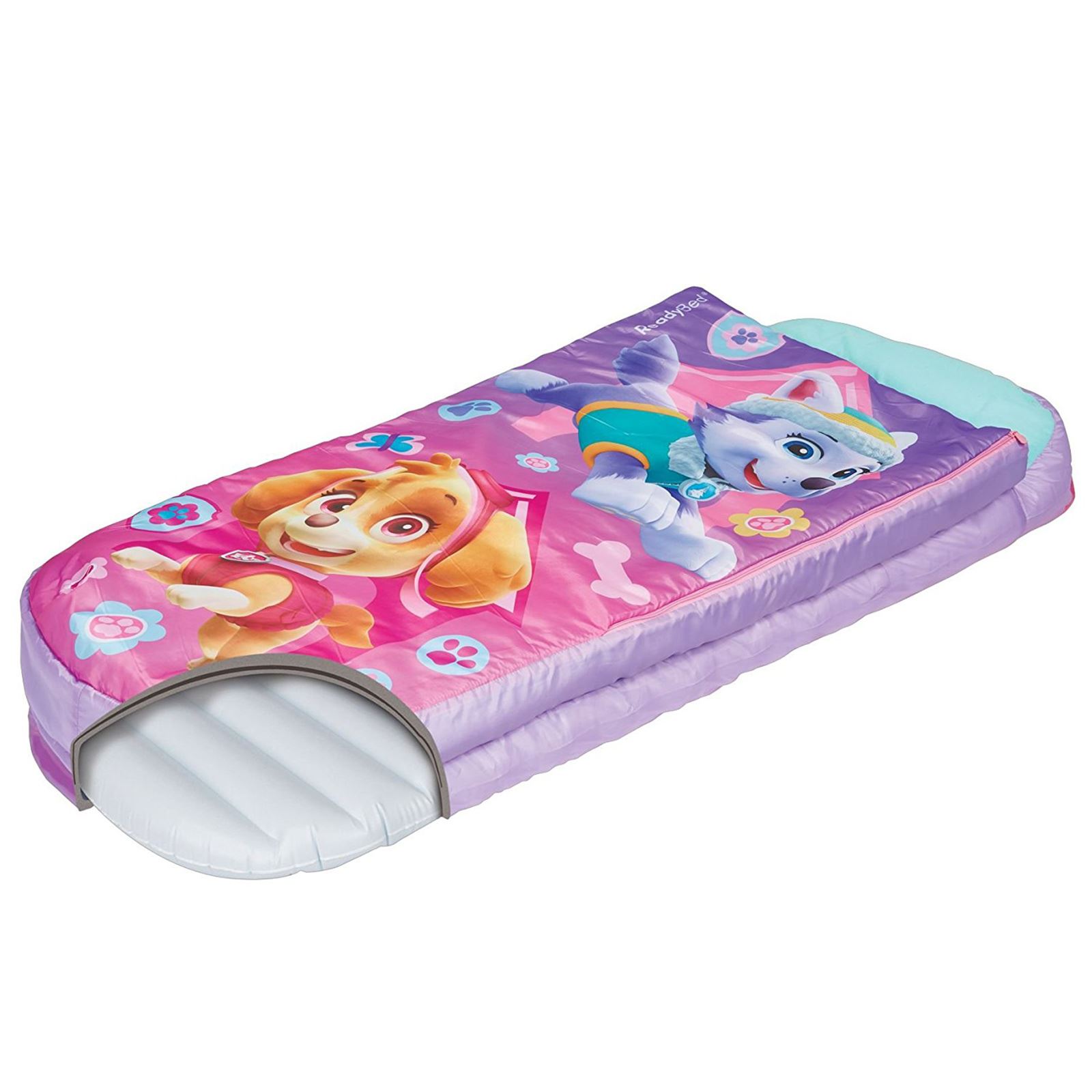 PAW PATROL SKYE JUNIOR READY BED SLEEPOVER GIRLS KIDS AIR BED WITH PUMP