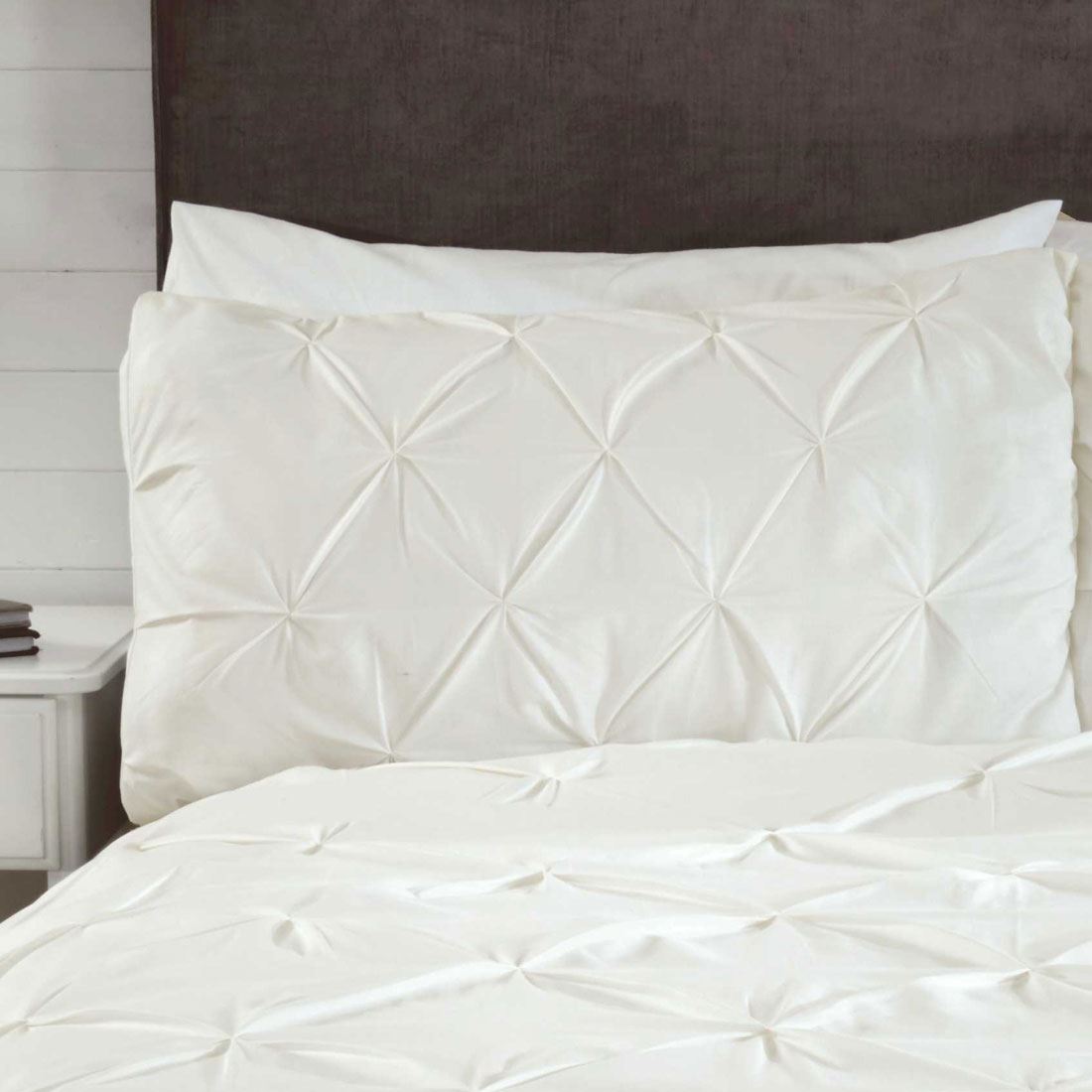 BALMORAL PIN TUCK CREAM KING SIZE DUVET COVER SET LUXURY BEDDING eBay