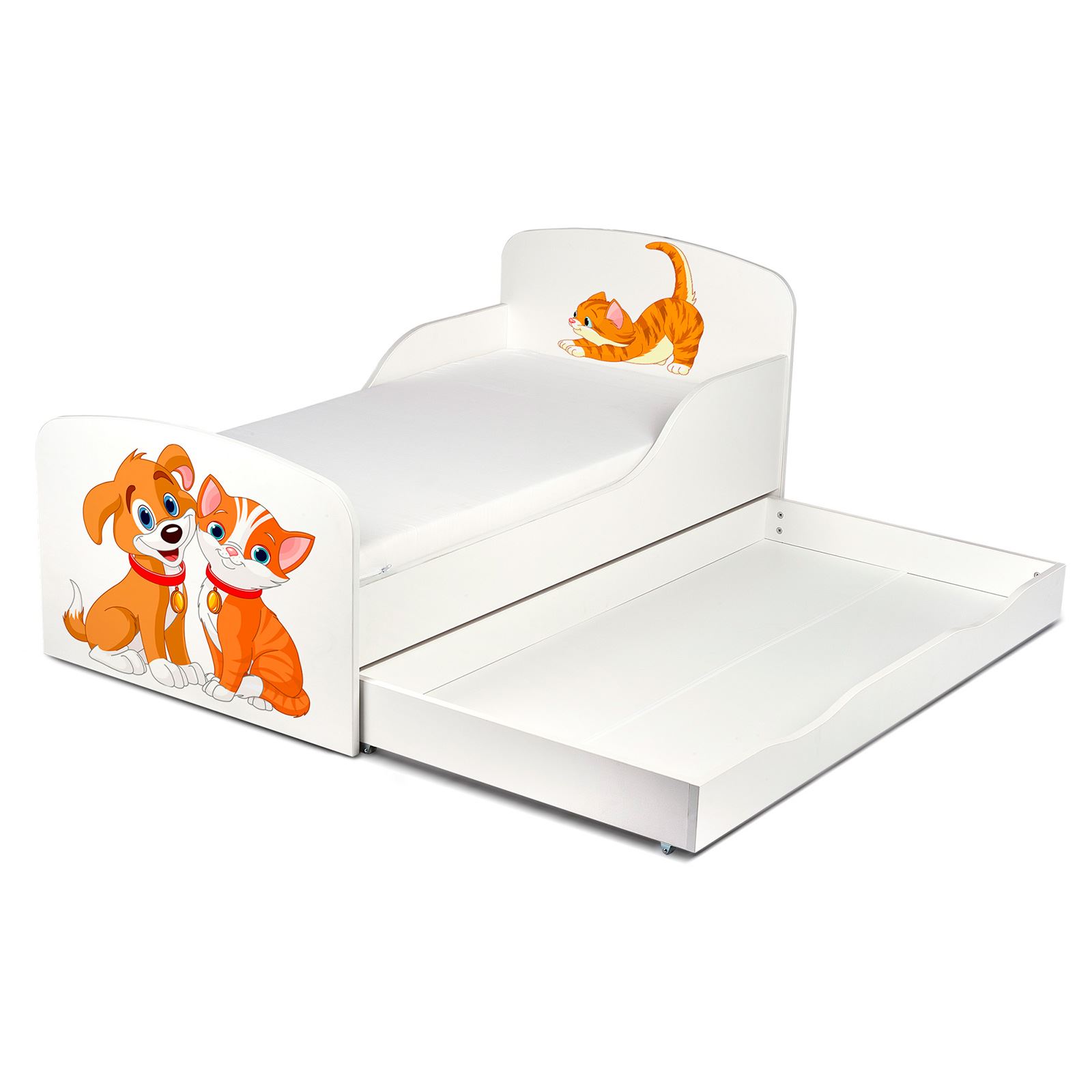 TODDLER BED COT WITH UNDERBED STORAGE DRAWER KIDS GIRLS BOYS EASY ASSEMBLY eBay