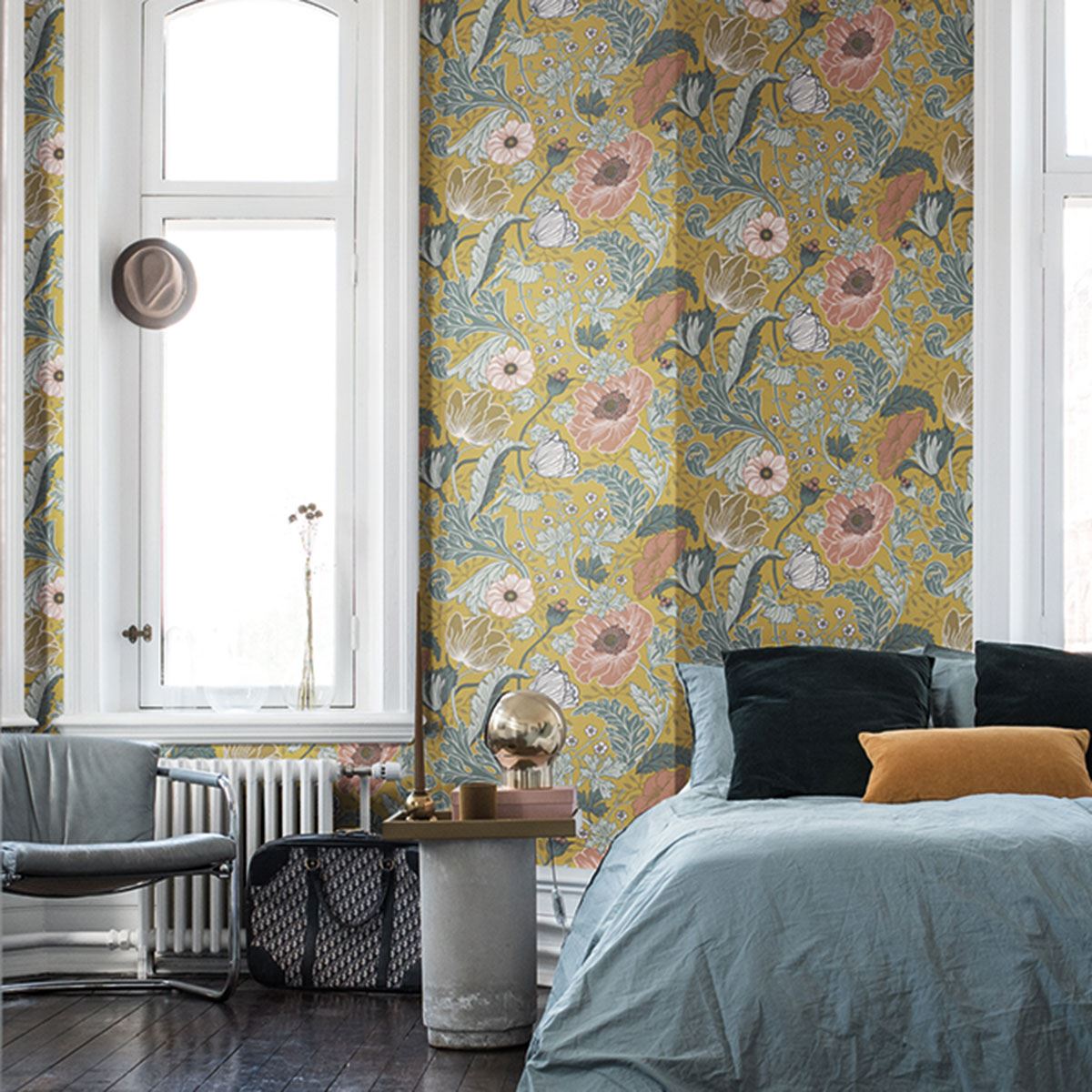 Galerie Apelviken Anemone Floral William Morris Style Wallpaper - Picture 4 of 11