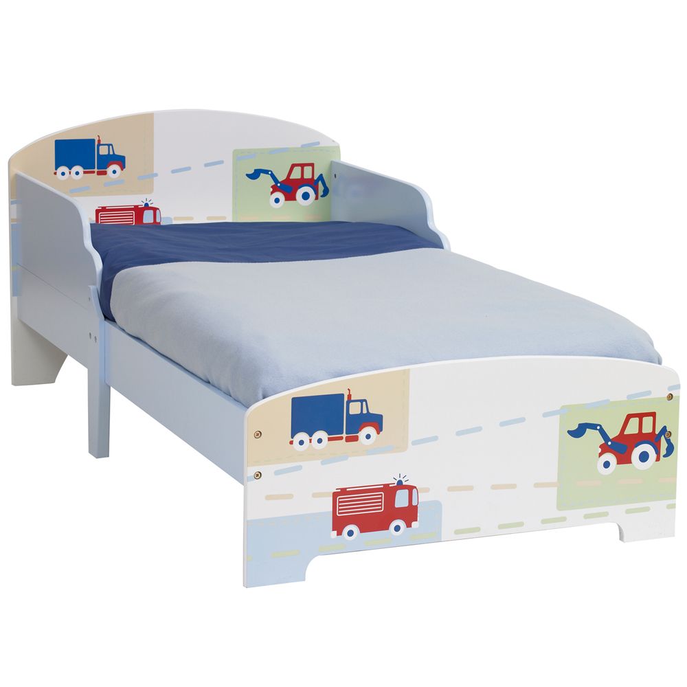 BOYS VEHICLE TODDLER BED JUNIOR + FOAM MATTRESS INCLUDED FREE P+P