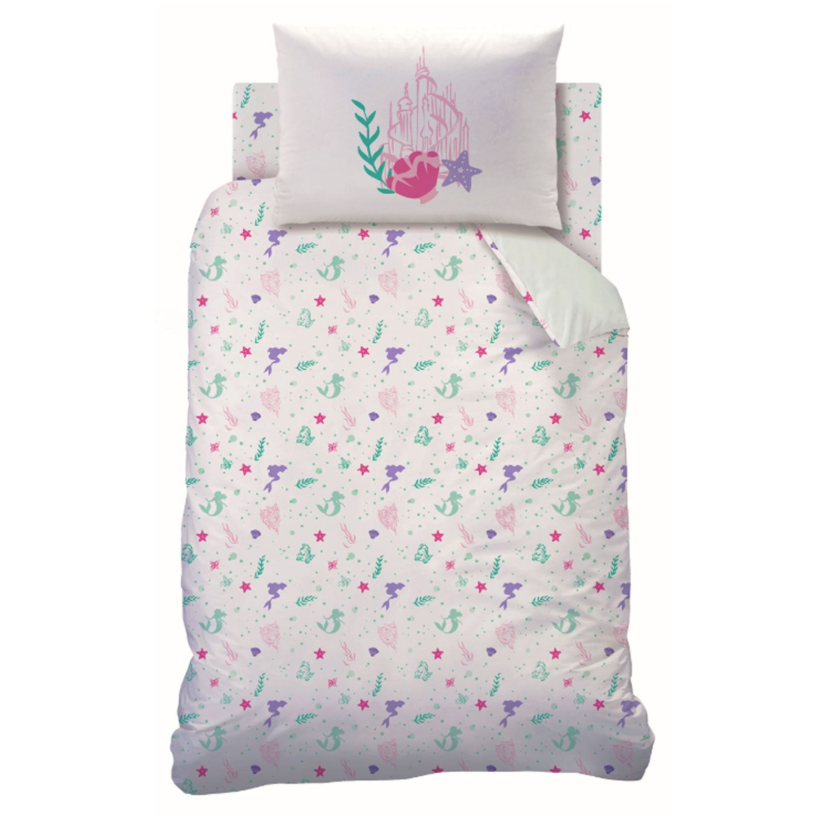 Disney Princess Ariel Under the Sea Single Duvet Cover Set Kids Girls
