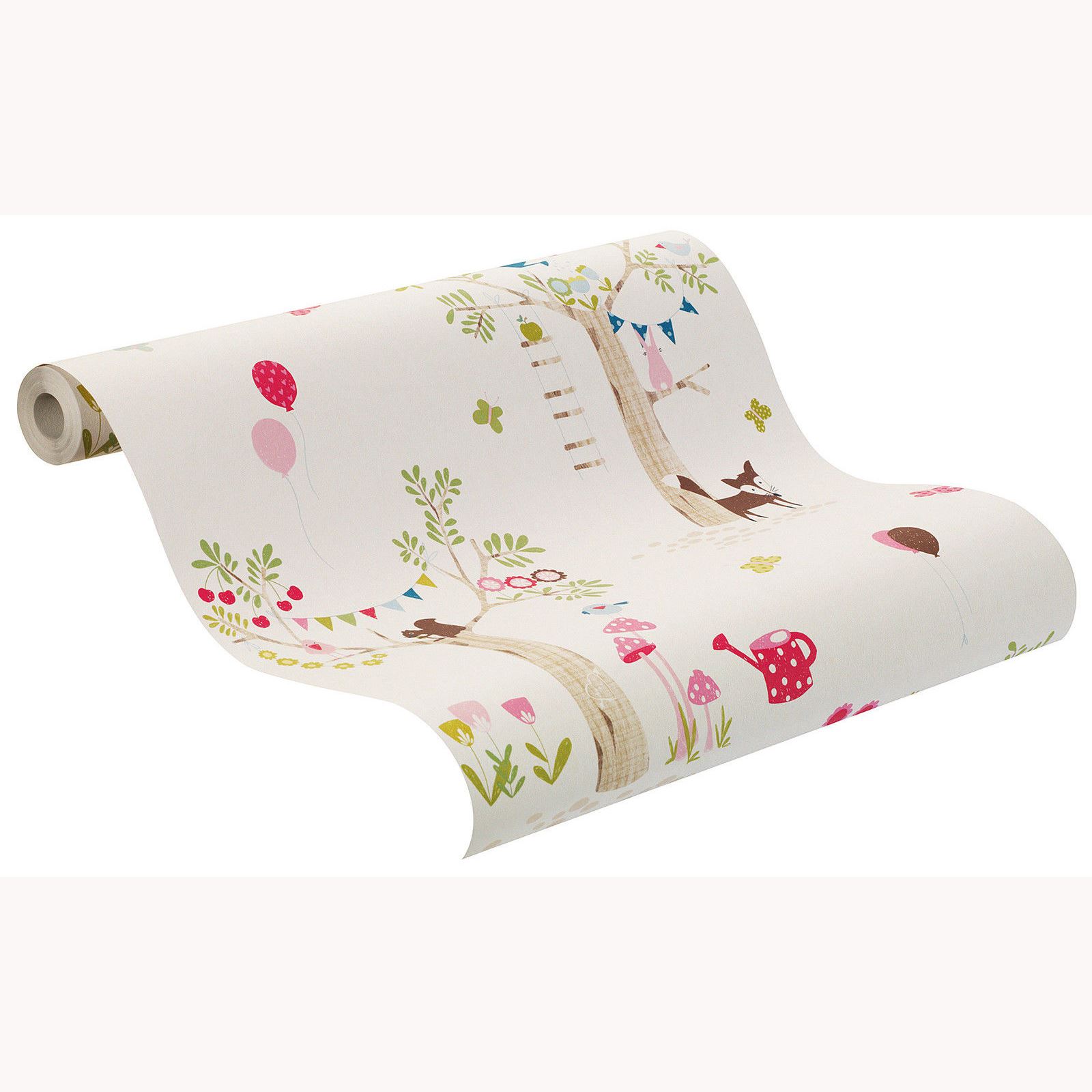 WOODLAND ANIMALS WALLPAPER & BORDERS BEDROOM & NURSERY SAND