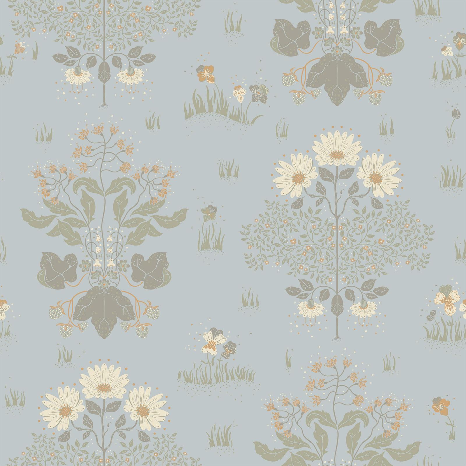 Papel pintado floral Galerie Hjarterum Edla Arts and Crafts - Elige tu color - Imagen 12 de 15