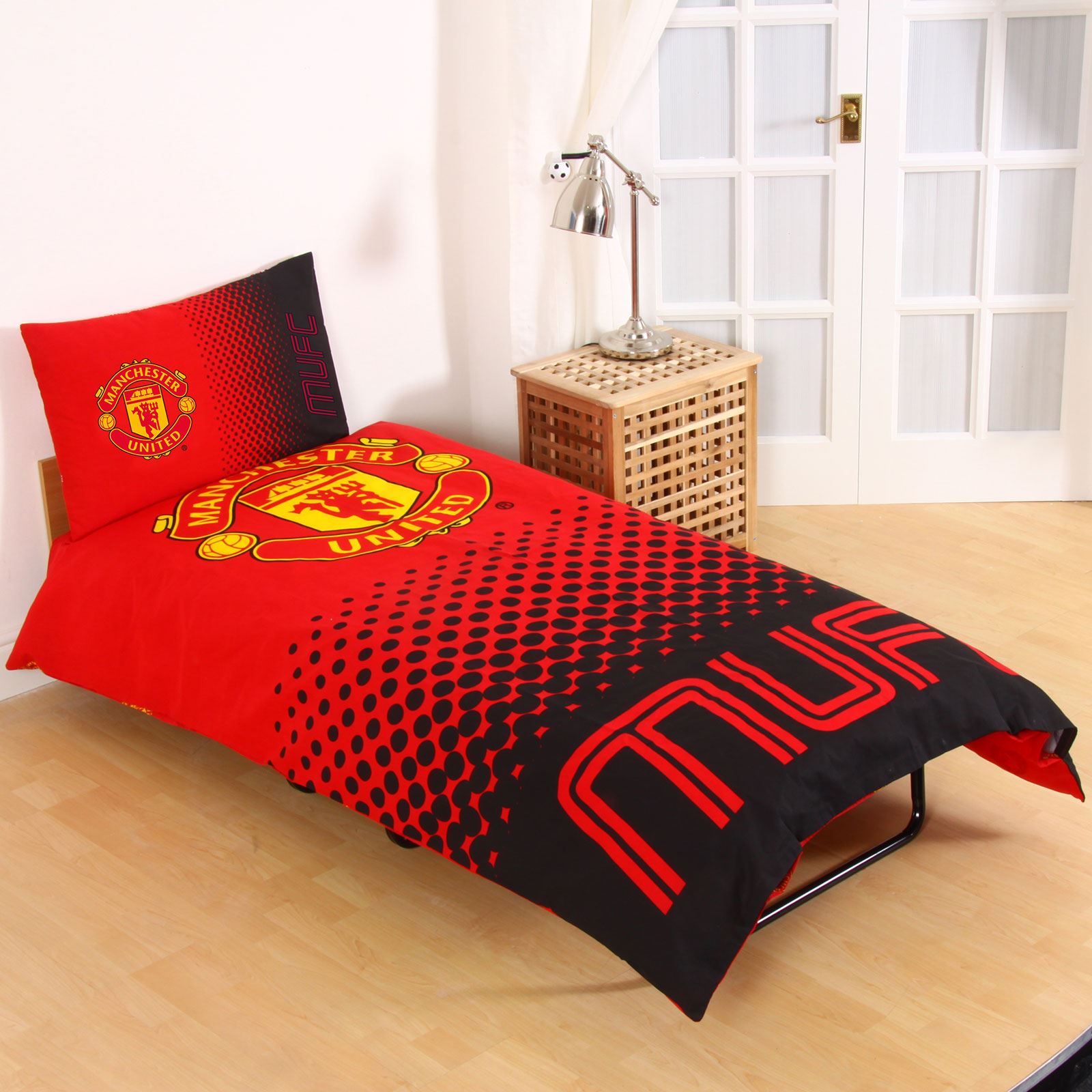MANCHESTER UNITED FC FADE DUVET COVER SETS - SINGLE ...