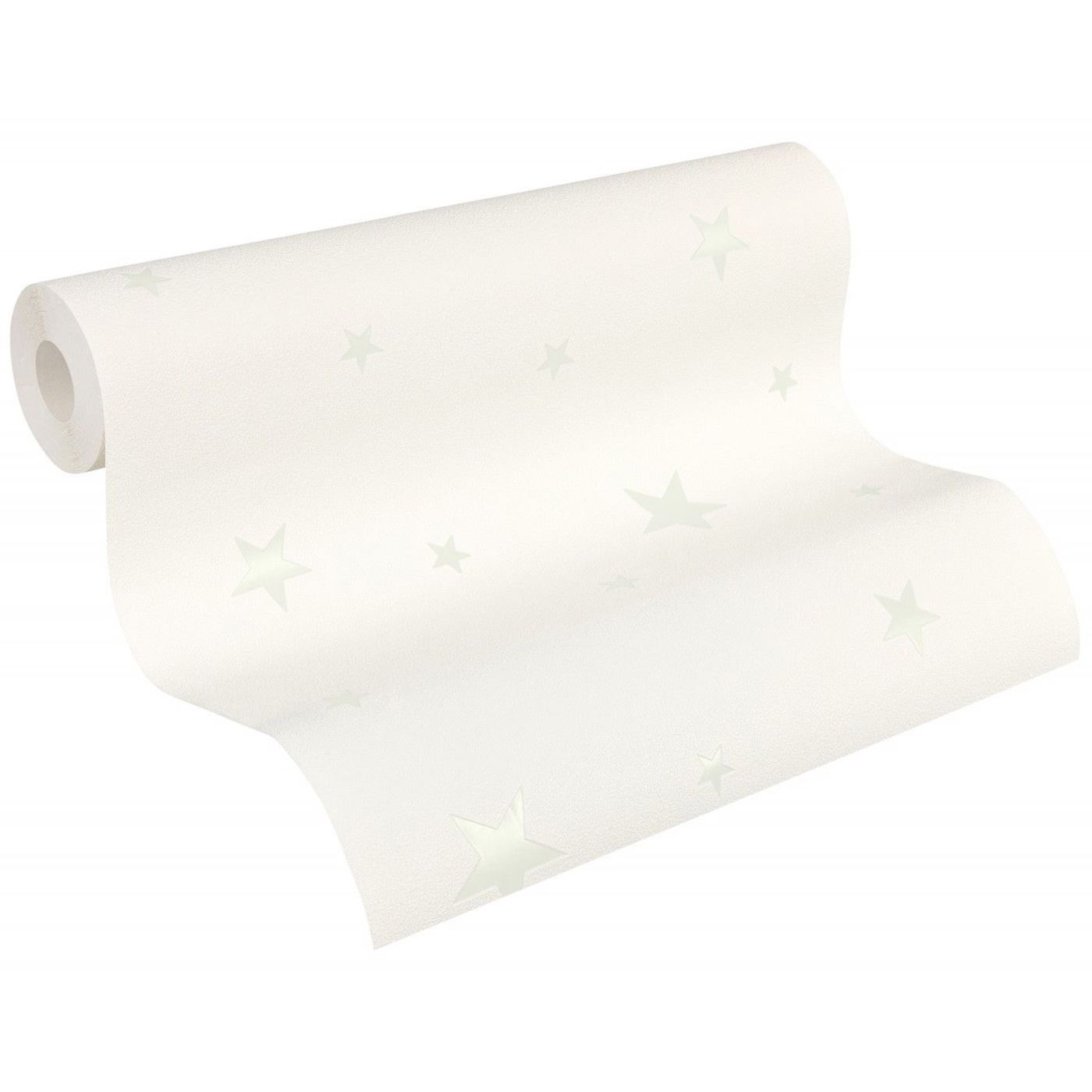 AS CREATION GLOW IN THE DARK STARS WALLPAPER FEATURE WALL GREY TAUPE WHITE