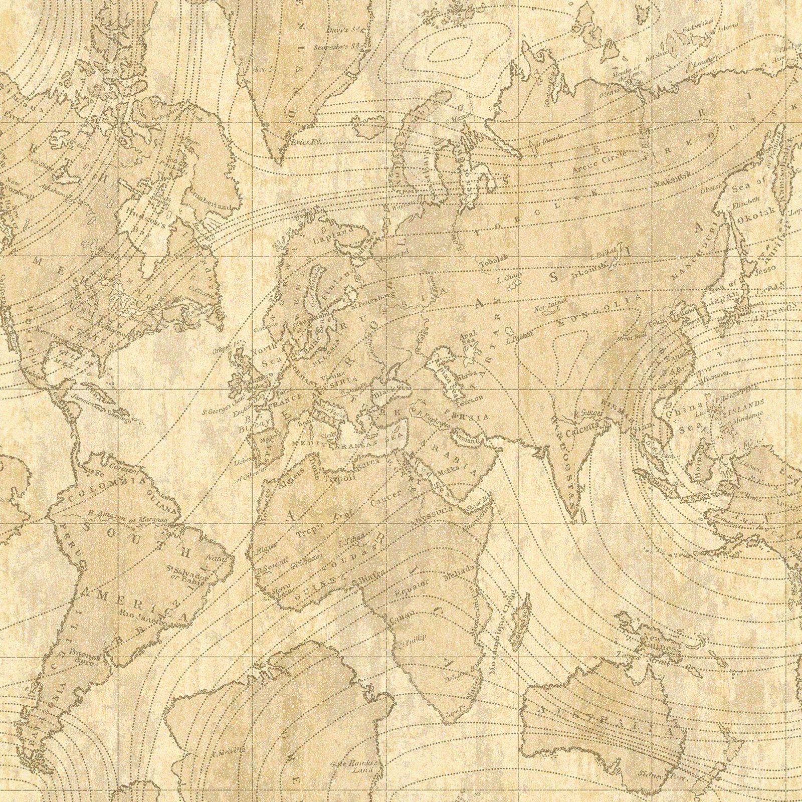 Globetrotter Carte Du Monde Papier Peint Holden 98271 vintage ATLAS
