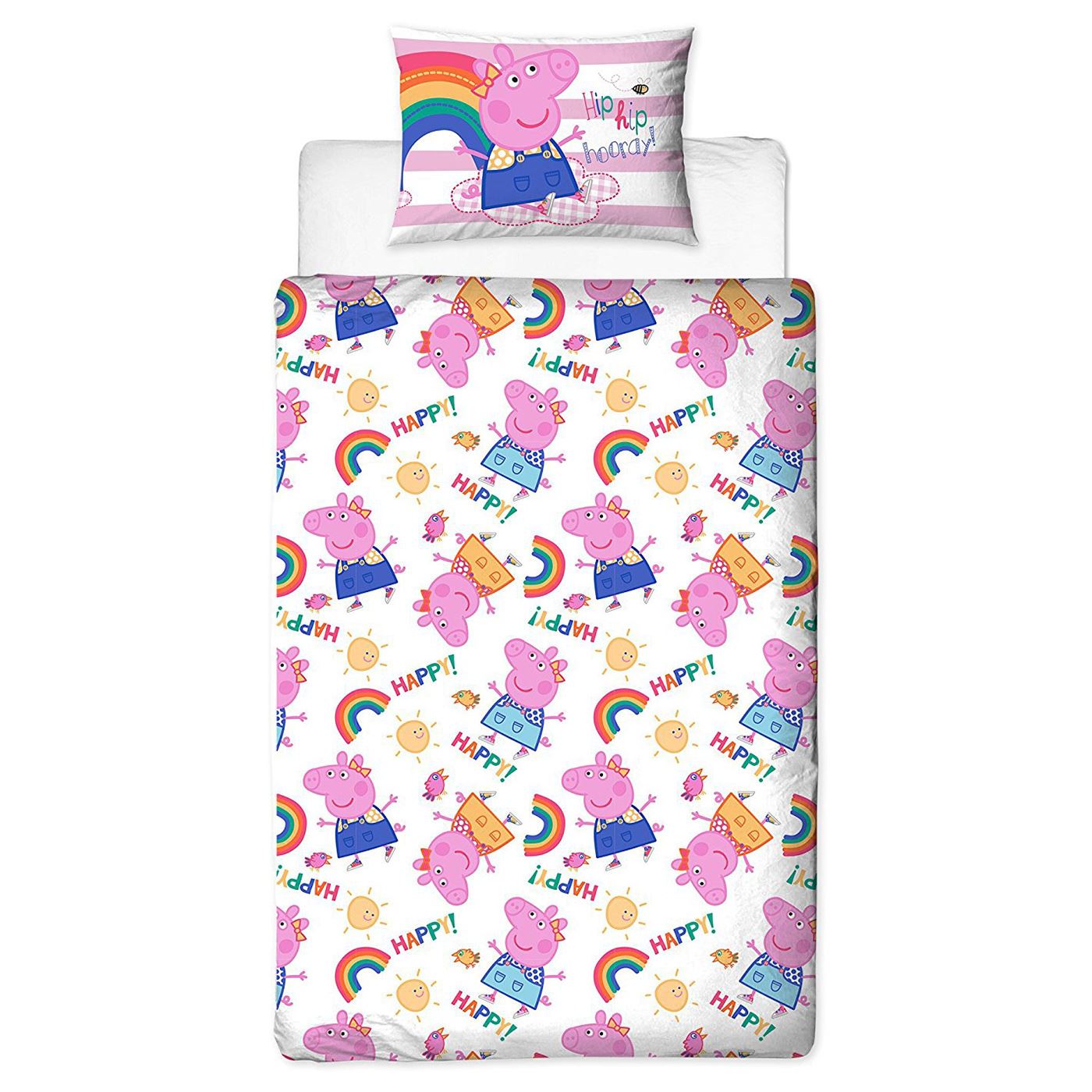 PEPPA PIG BEDDING SETS SINGLE DOUBLE TODDLER DUVET COVERS / FITTED