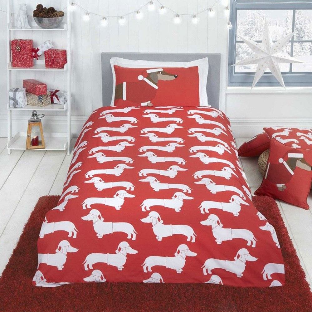 CHRISTMAS FESTIVE DUVET COVER SETS BEDDING ADULTS SINGLE, DOUBLE