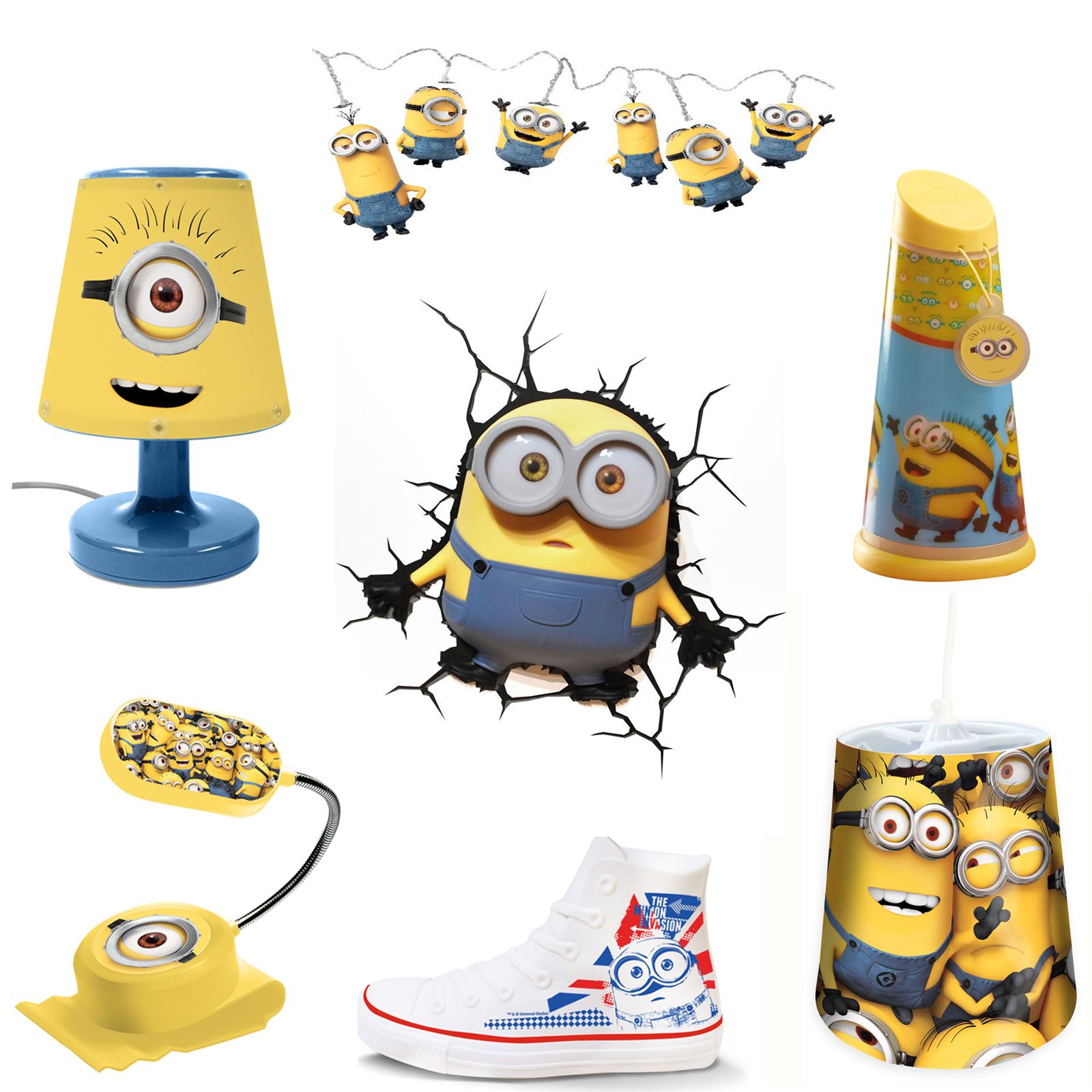 Minions Dormitorio Infantil Iluminación Lámpara de Luz Nocturna Noche