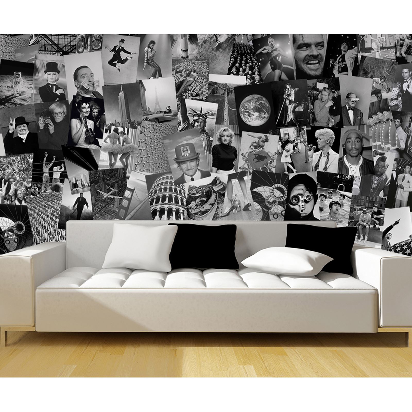 Creative Collage LIFE MAGAZINE SEPIA Inc Paste 64 Piece Wallpaper