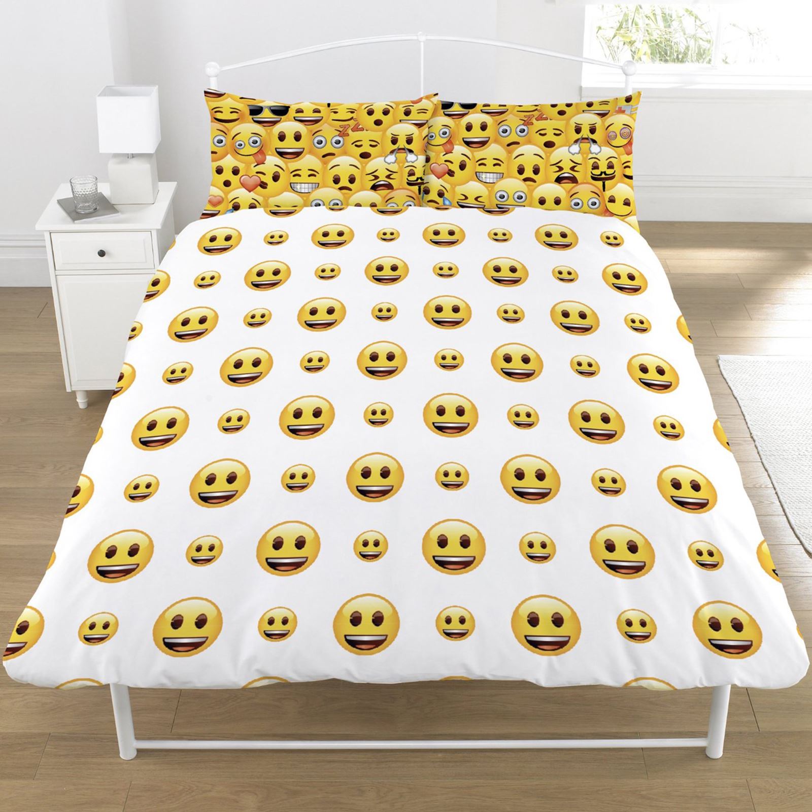 EMOJI SMILEY FACES DUVET COVER SET AVAILABLE SINGLE & DOUBLE BEDDING