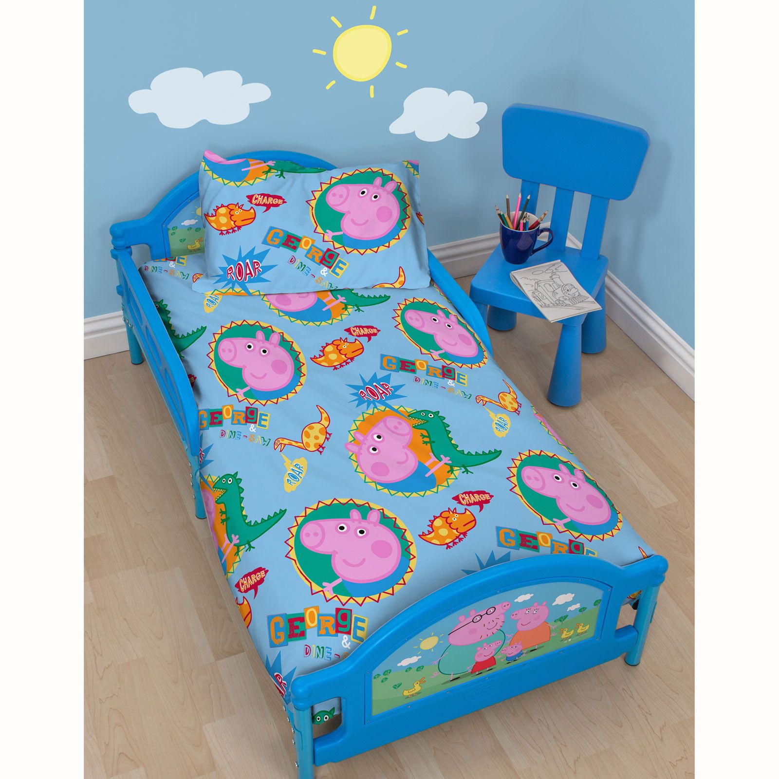 OFFICIAL PEPPA PIG DUVET COVERS SETS SINGLE DOUBLE FITTED SHEET KIDS eBay