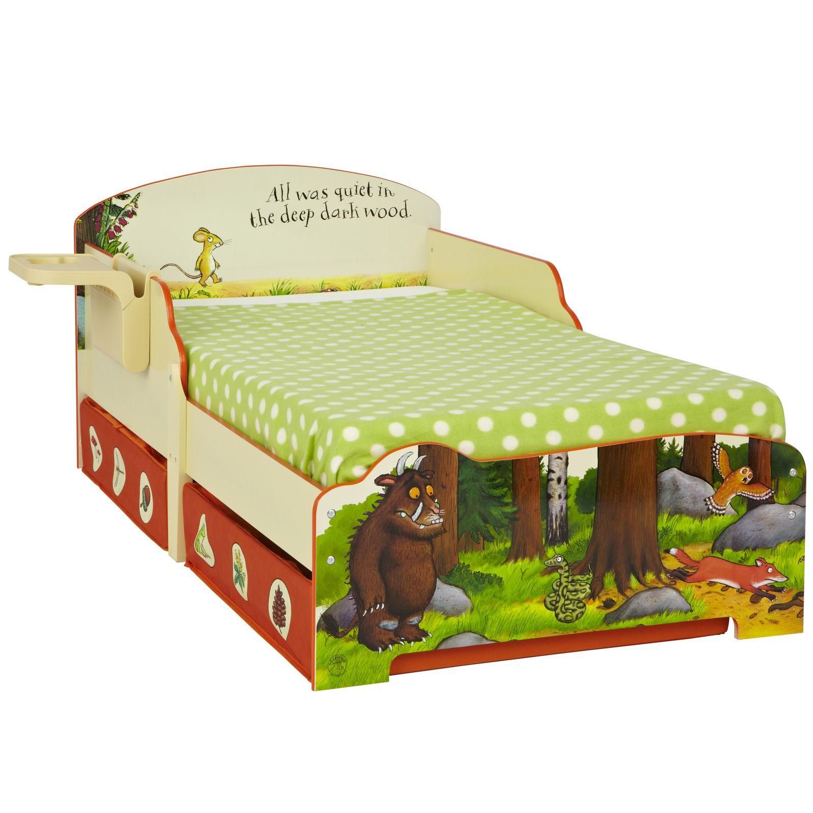 CHARACTER + DISNEY JUNIOR TODDLER BEDS WITH STORAGE + SHELF + MATTRESS