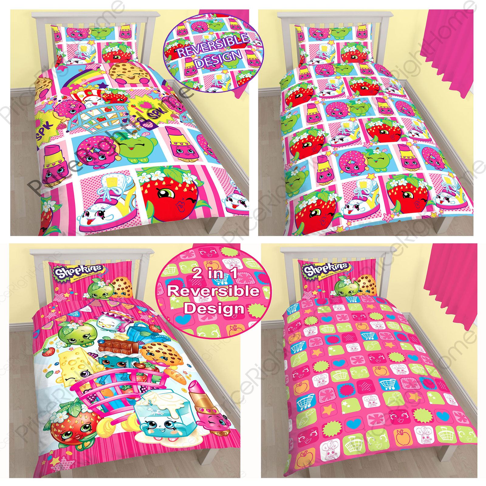 SHOPKINS SINGLE DUVET COVER SETS KIDS BEDDING *IN STOCK