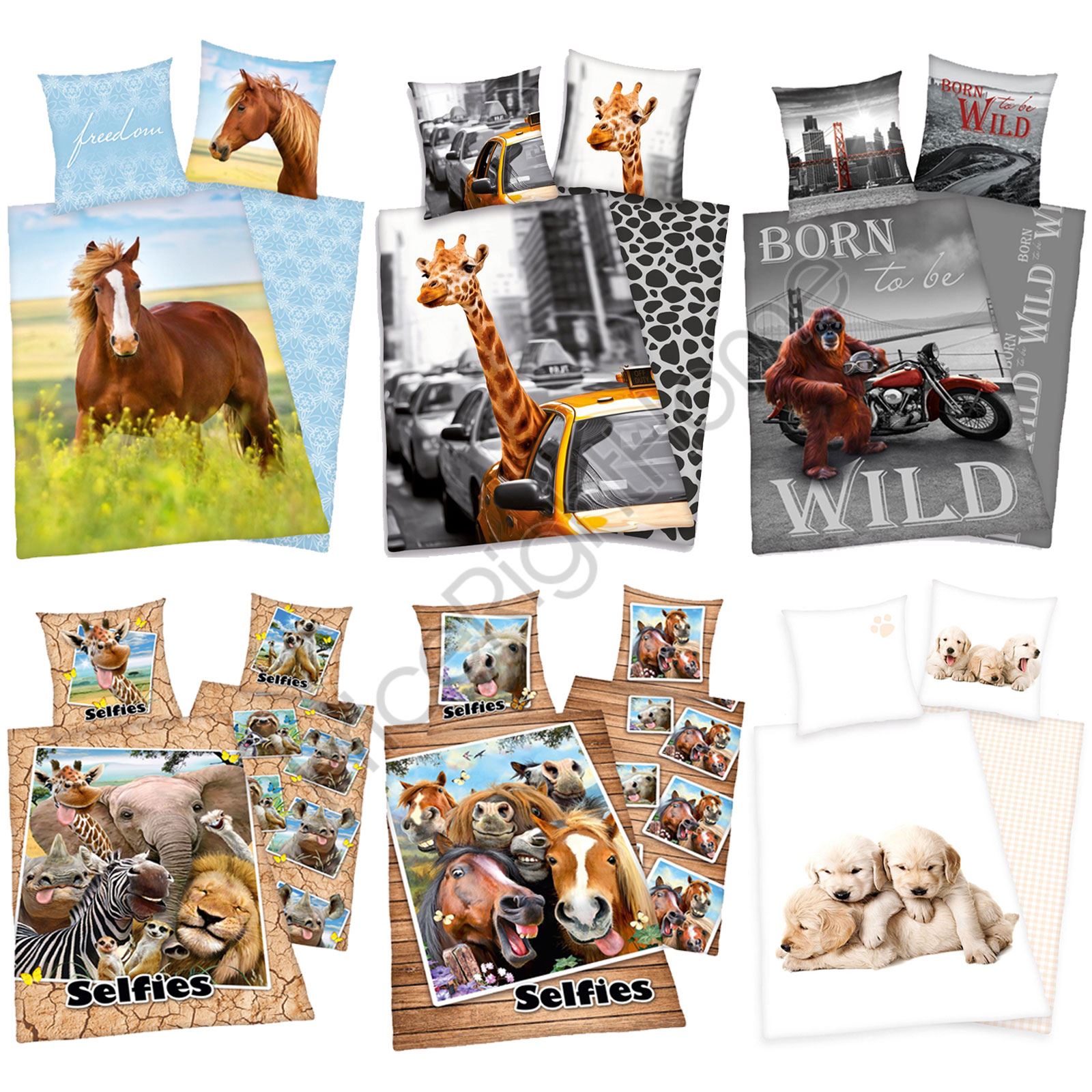 Horse and Foal Duvet Cover Set 100% Cotton Horse and Foal Duvet Cover Set 100% Cotton