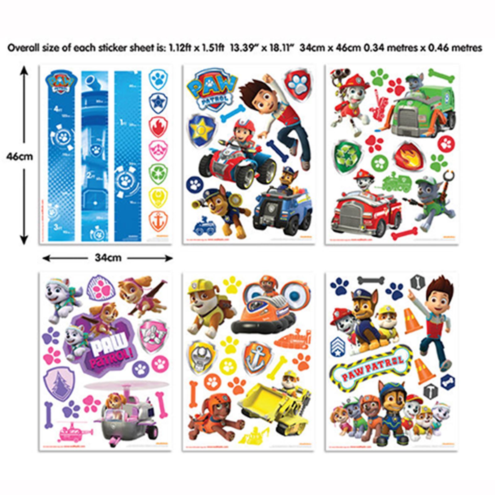 WALLTASTIC PAW PATROL ROOM DECOR WALL STICKER KIT KIDS ROOM WALL ART 82