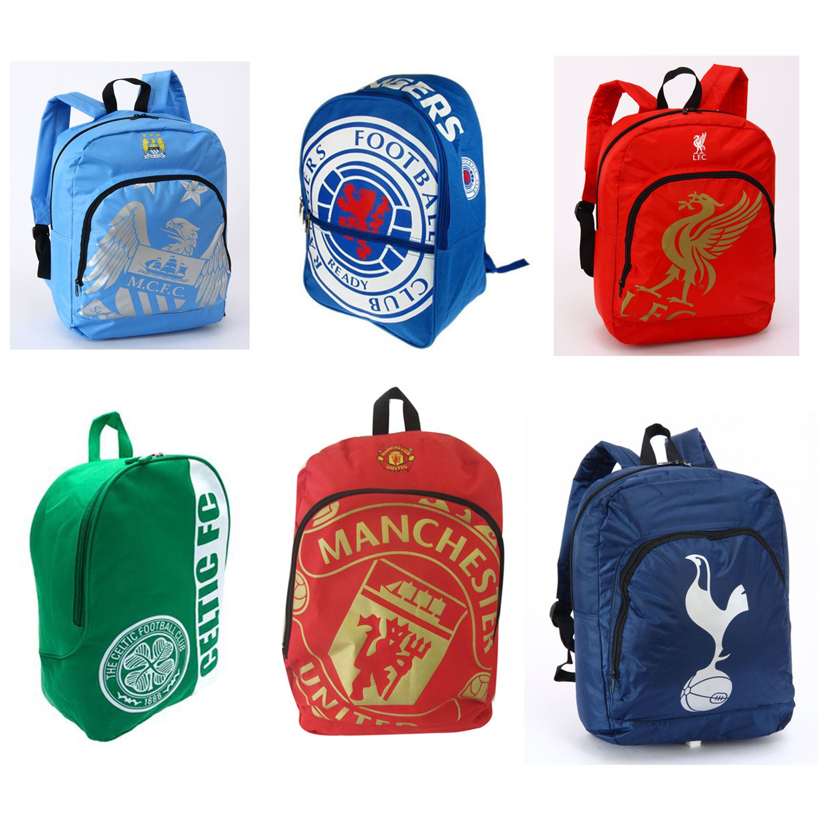 FOOTBALL BACKPACKS BOYS SCHOOL BAG RUCKSACK BARCELONA, LIVERPOOL