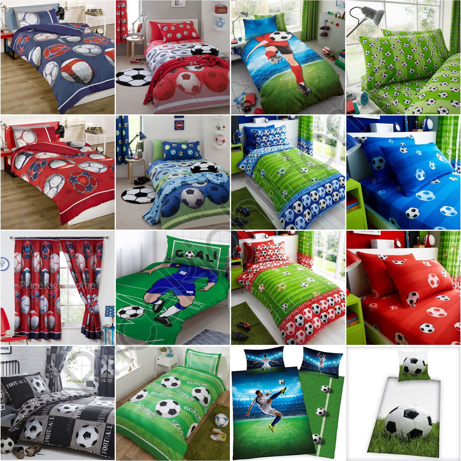 Football Bedroom Kids Boys Single & Double Duvet Cover Football Bedroom Kids Boys Single & Double Duvet Cover