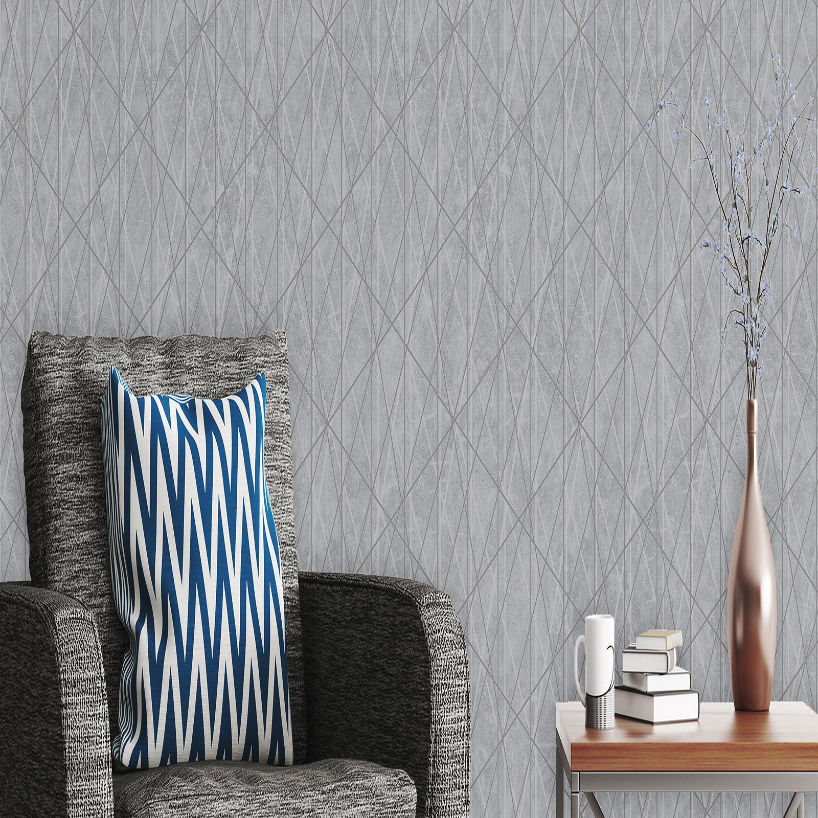 GEOMETRIC WALLPAPER HOME DECOR VARIOUS DESIGNS & COLOURS AVAILABLE eBay