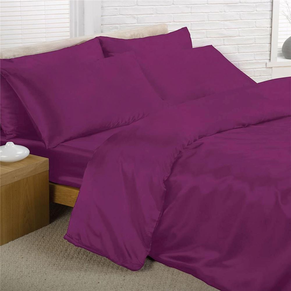 Satin Bedding Sets - 6 Piece Set - Duvet Cover   Fitted ...