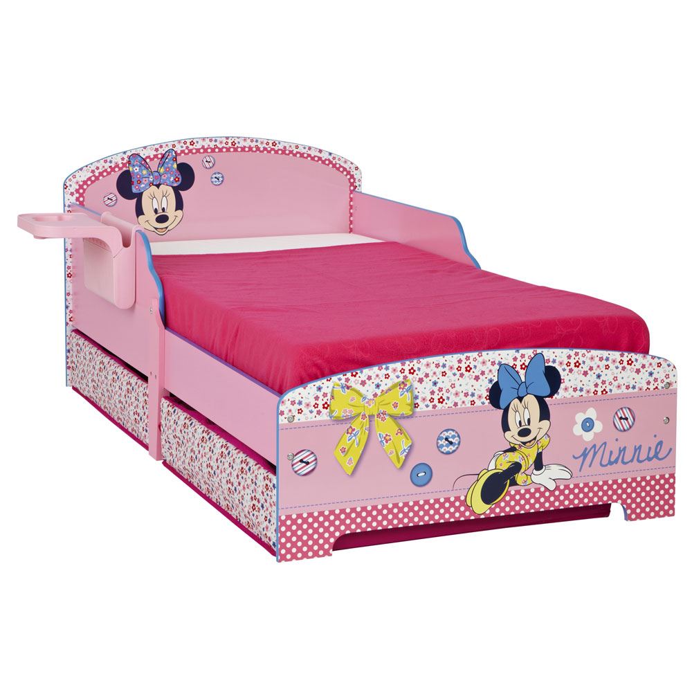 CHARACTER + DISNEY JUNIOR TODDLER BEDS WITH STORAGE + SHELF + MATTRESS