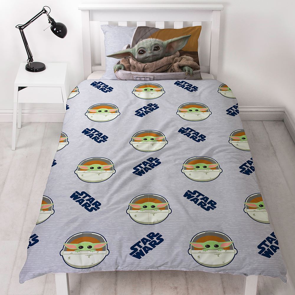 Official Star Wars Baby Yoda Single Duvet Cover Set Mandalorian
