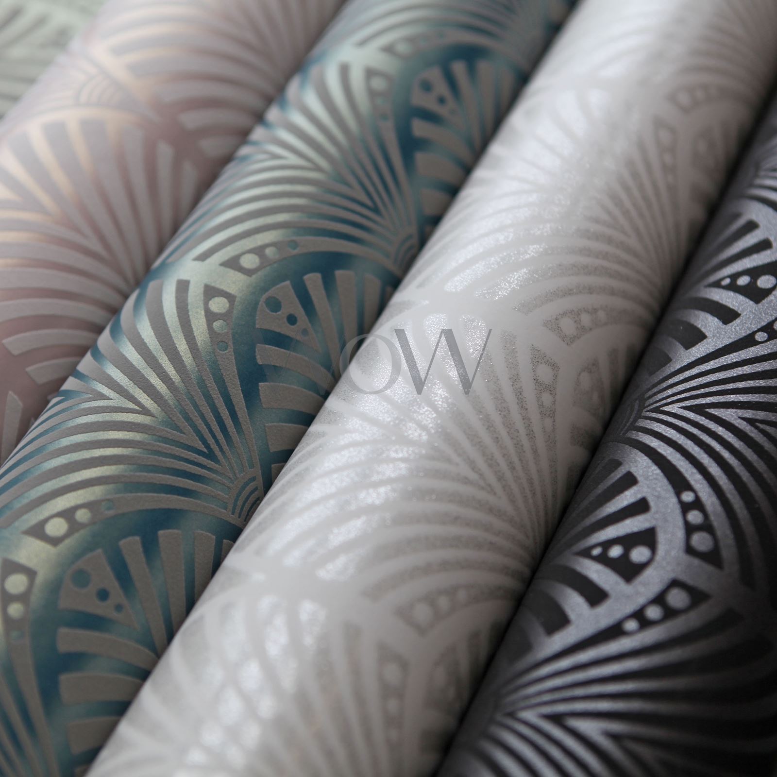 Gatsby Art Deco brillo Wallpaper Gris Paloma-Holden Decoración 65251 Sparkle