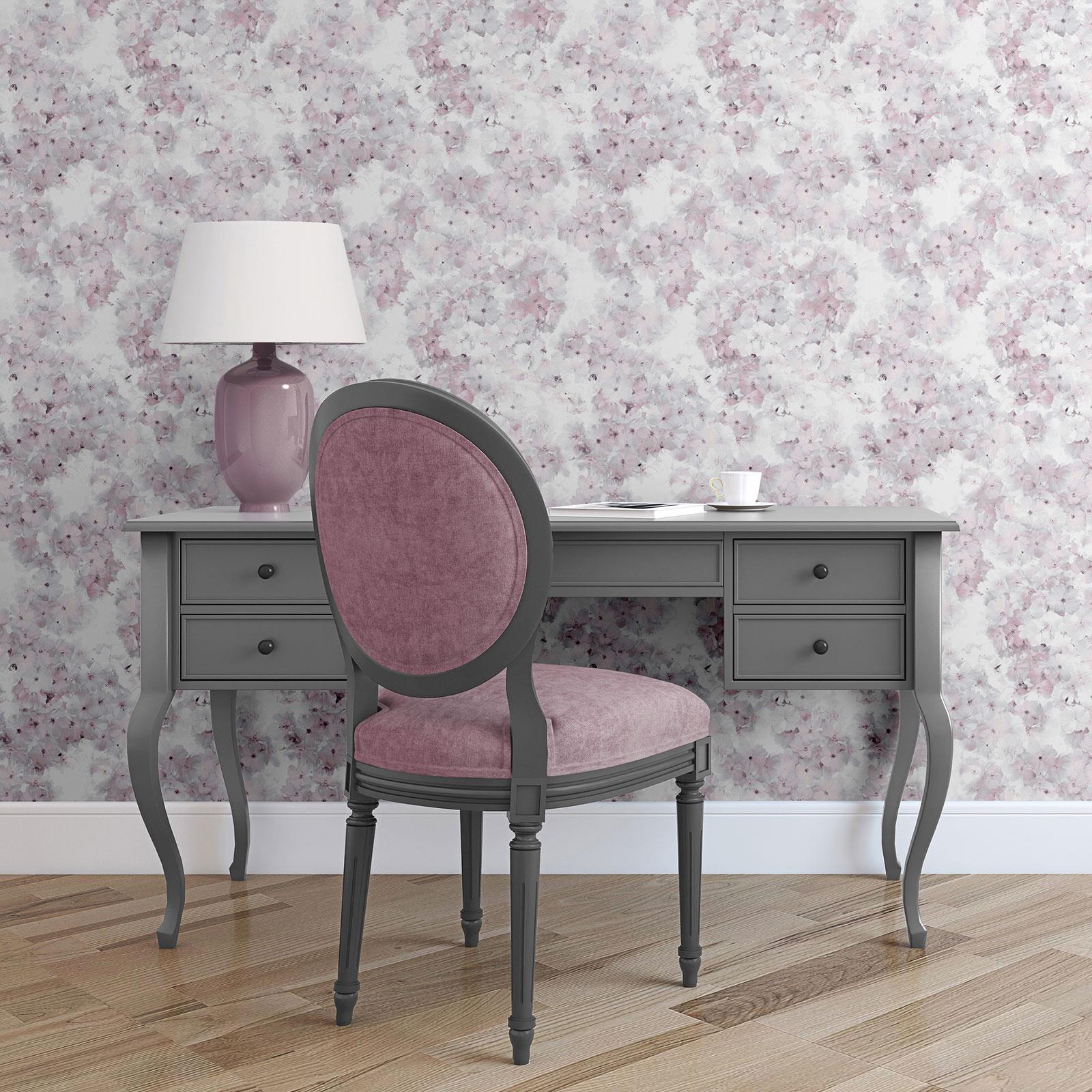 FLORAL WALLPAPER FLOWERS ROSES BLOOM WISTERIA GLITTER METALLIC & MORE - Picture 22 of 198