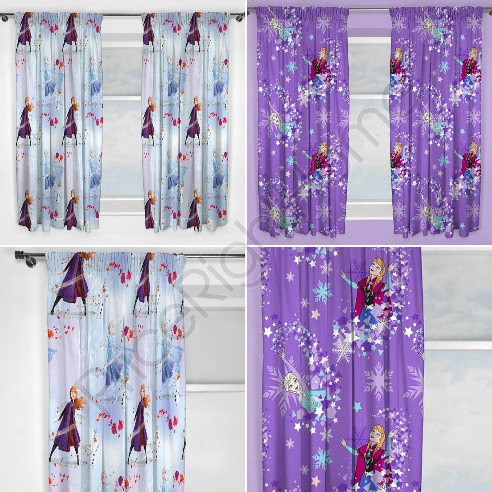 Disney Frozen 'Crystal' Curtains 66 x 54 Inch Ready Made Curtain Set