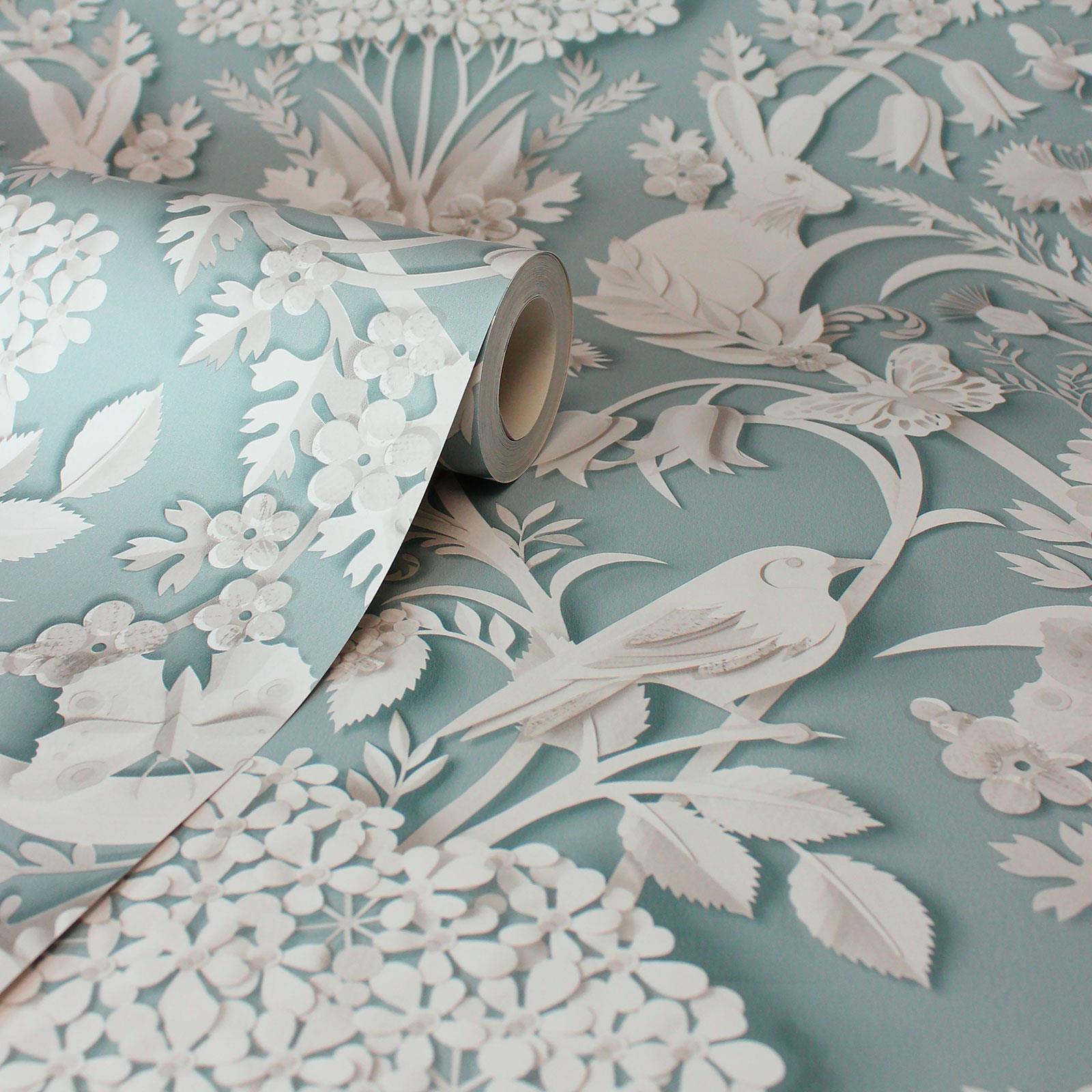 Fine Decor Dimensions Woodland Animals Flowers Wallpaper 3D Effect Damask Colors - Picture 36 of 43