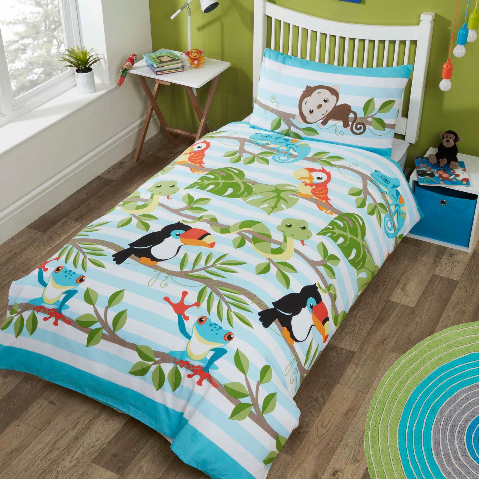 KIDS BOYS SINGLE DUVET COVER SETS - CARS FOOTBALL DINOSAURS CAMOUFLAGE SPACE - Picture 22 of 35