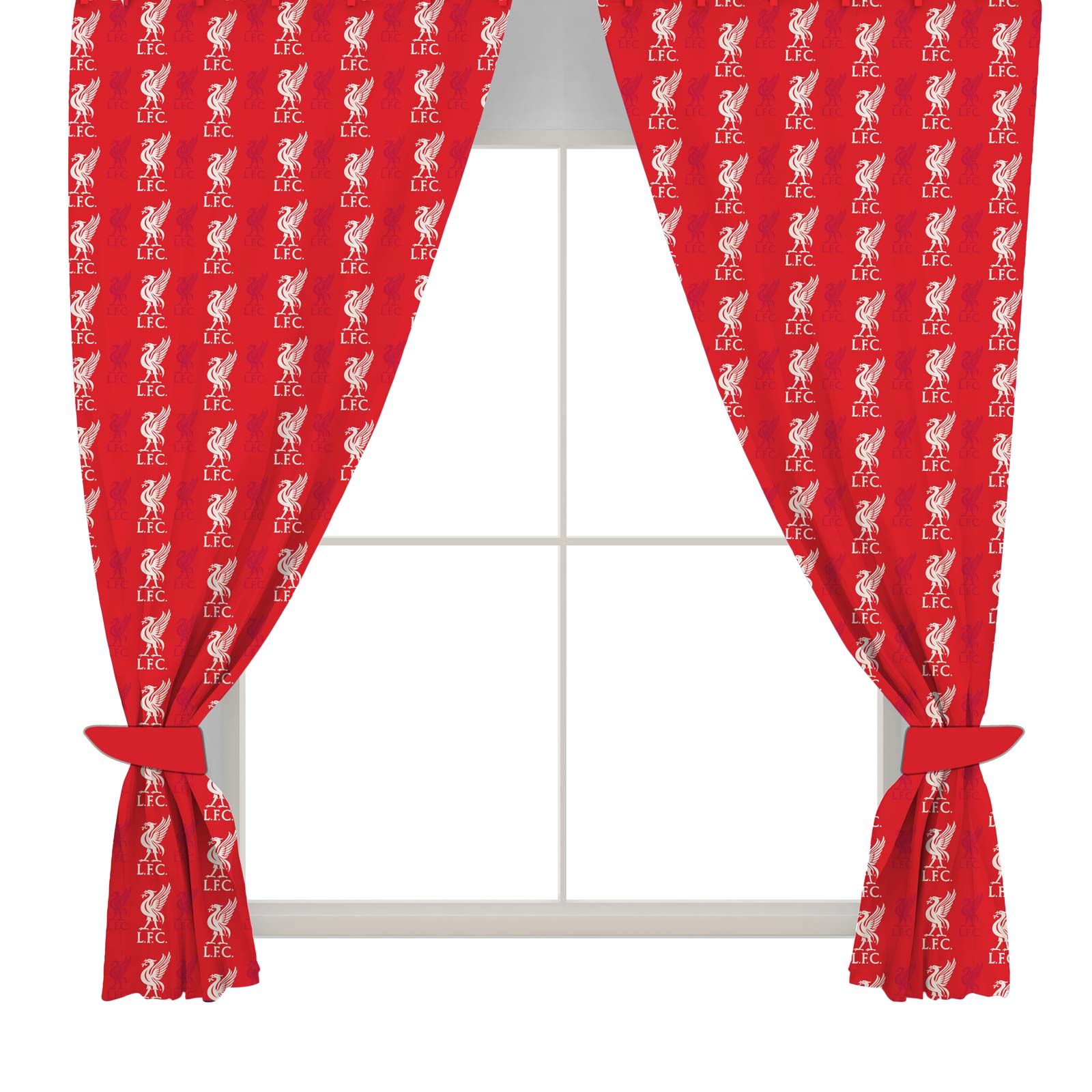 LIVERPOOL FC CURTAINS 66" x 72" OFFICIAL FOOTBALL CLUB CREST eBay