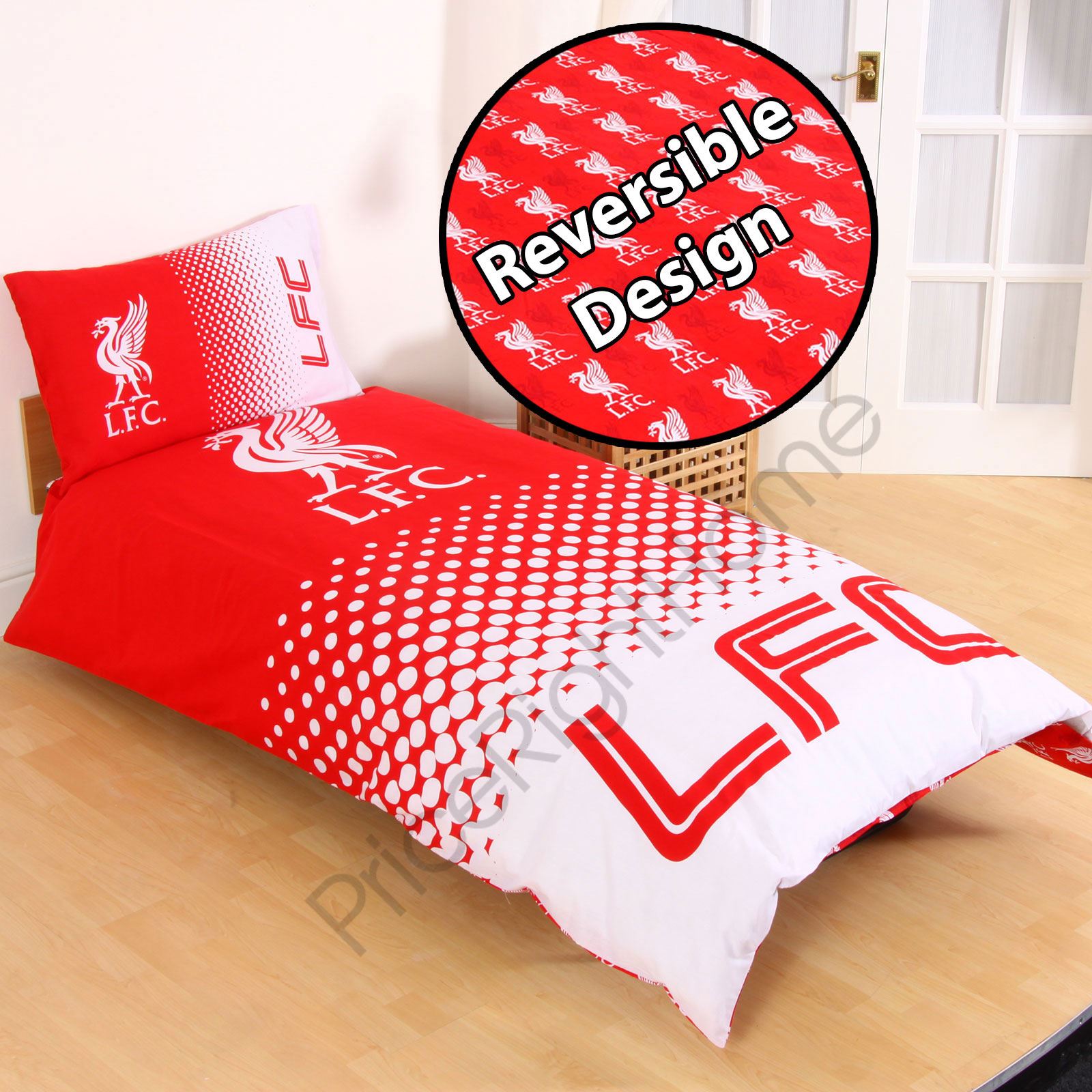 LIVERPOOL FC SINGLE AND DOUBLE DUVET COVER SETS BEDROOM BEDDING FREE P+P
