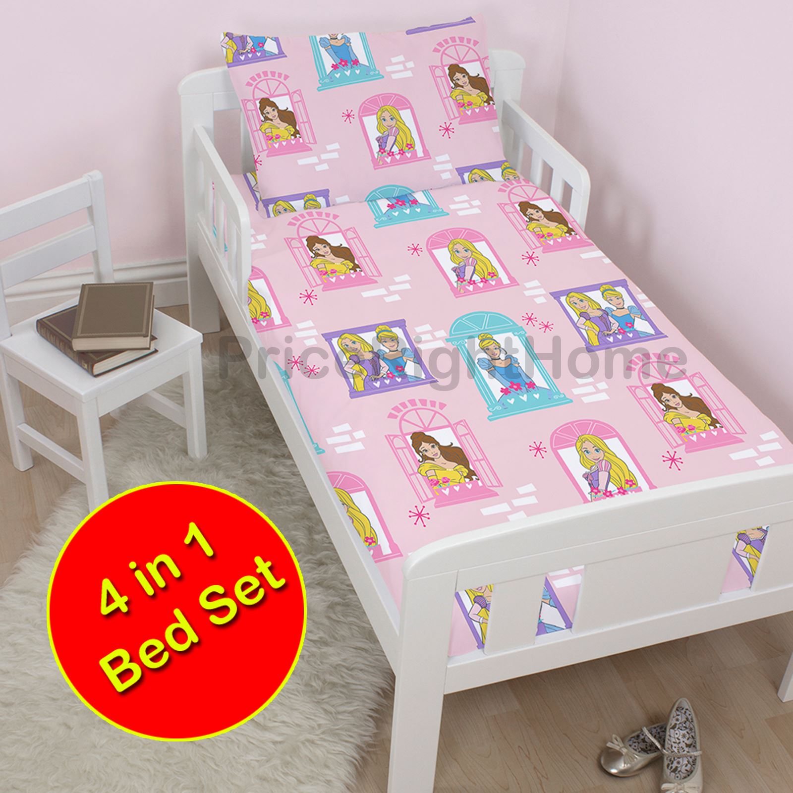 DISNEY PRINCESS DUVET COVER BEDDING SETS SINGLE, DOUBLE & JUNIOR