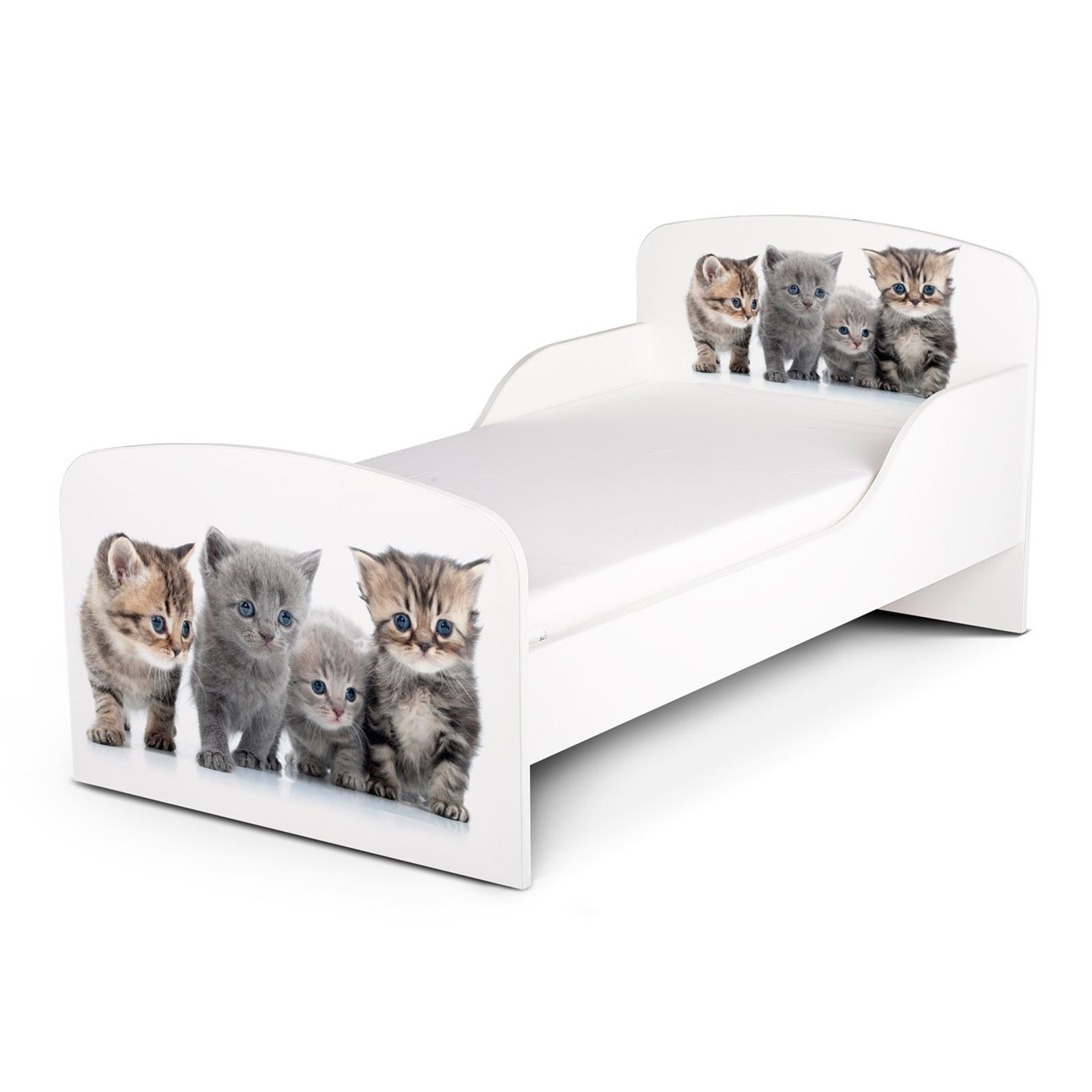 TODDLER BED KIDS COTBED JUNIOR BOYS GIRLS BEDROOM NURSERY - WHITE | MULTI - Picture 28 of 52