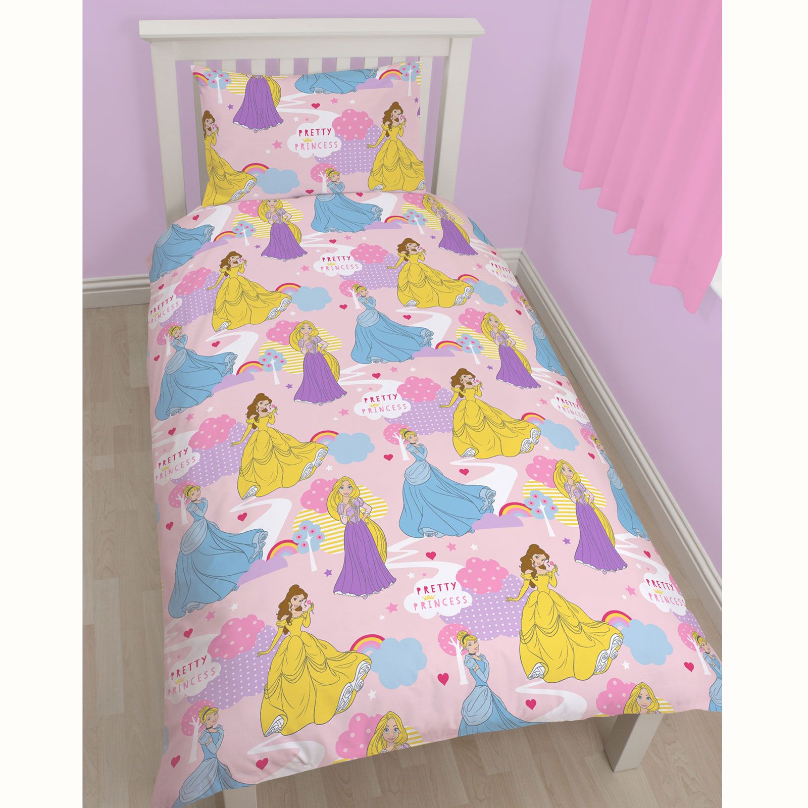 DISNEY PRINCESS DUVET COVER BEDDING SETS - SINGLE, DOUBLE ...