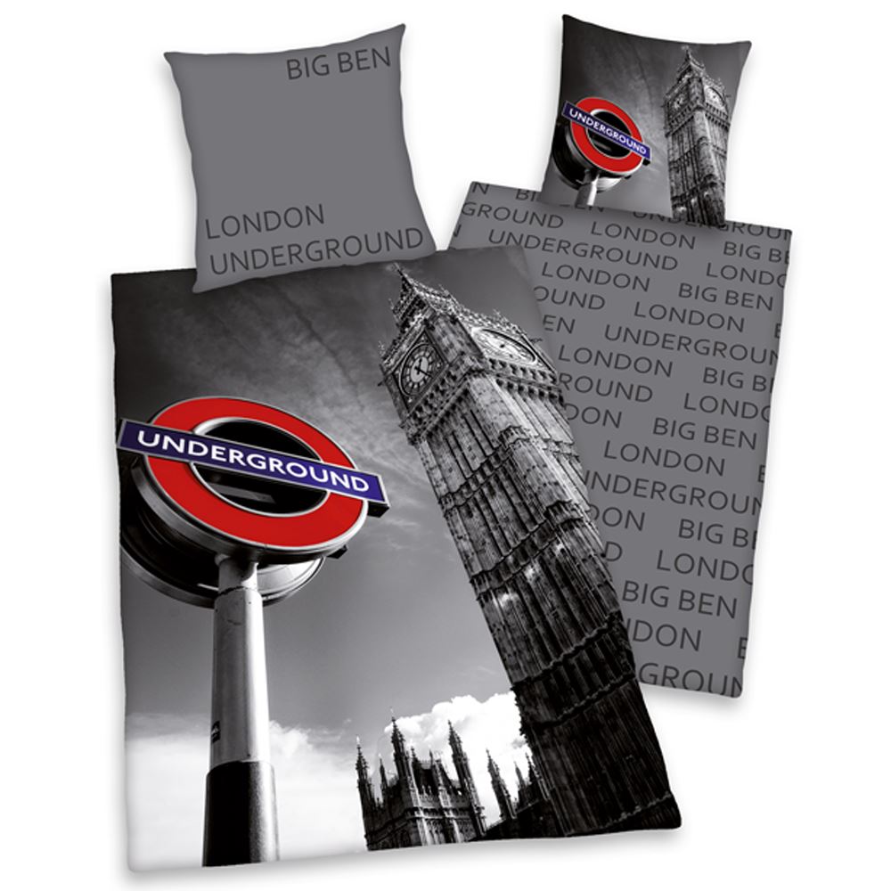 LONDON BEDDING SINGLE DUVET COVER SETS CITY LANDMARKS BIG BEN BEDROOM