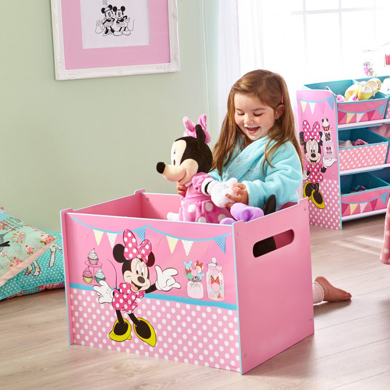 CHARACTER & DISNEY TOY BOX BEDROOM STORAGE CARS, MINNIE, THOMAS